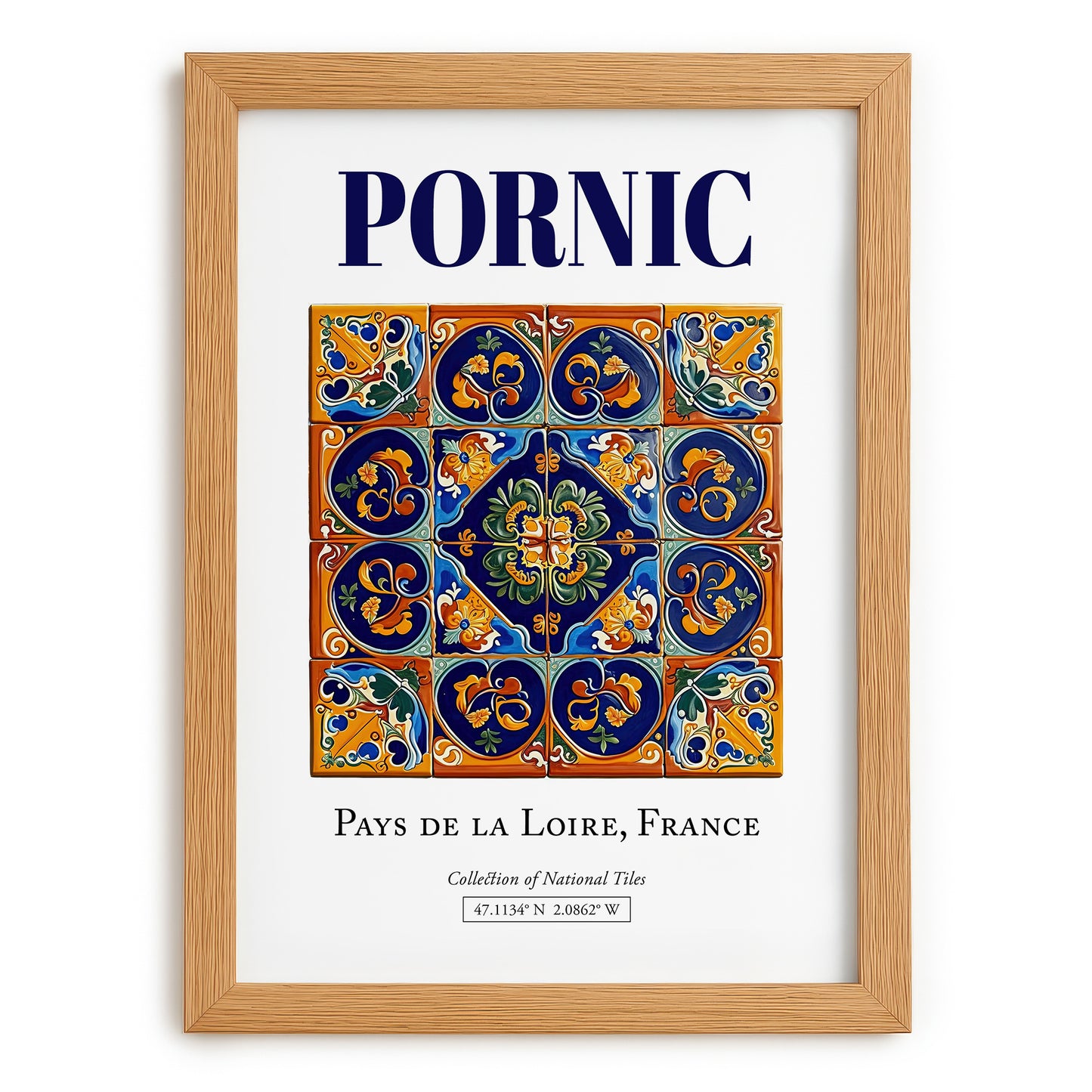 Pornic, France – National Pride Wall Decor, set in oak frame