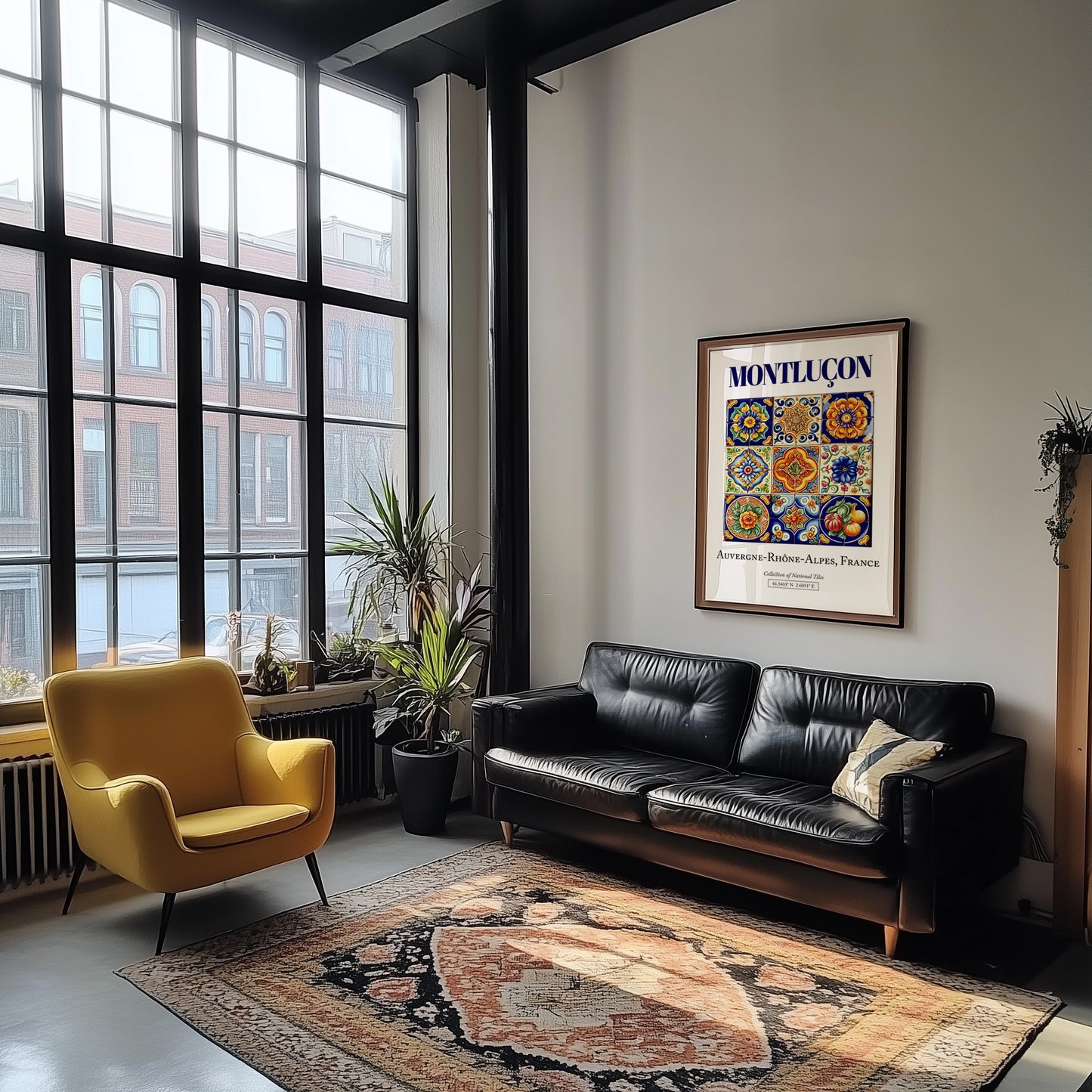 Montluçon, France – Travel Wall Art, unframed on coastal sand