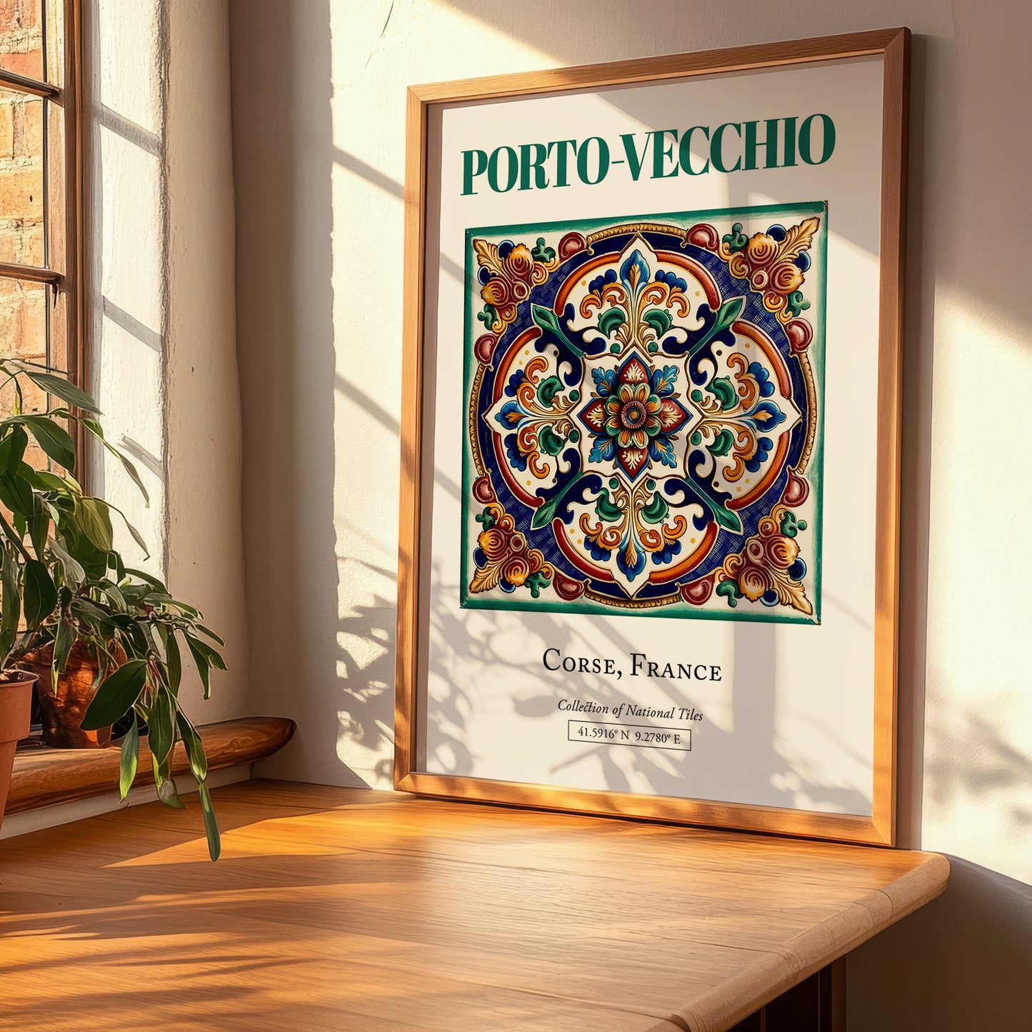 Porto-Vecchio, France – Illustrated Travel Poster, clean layout with no caption