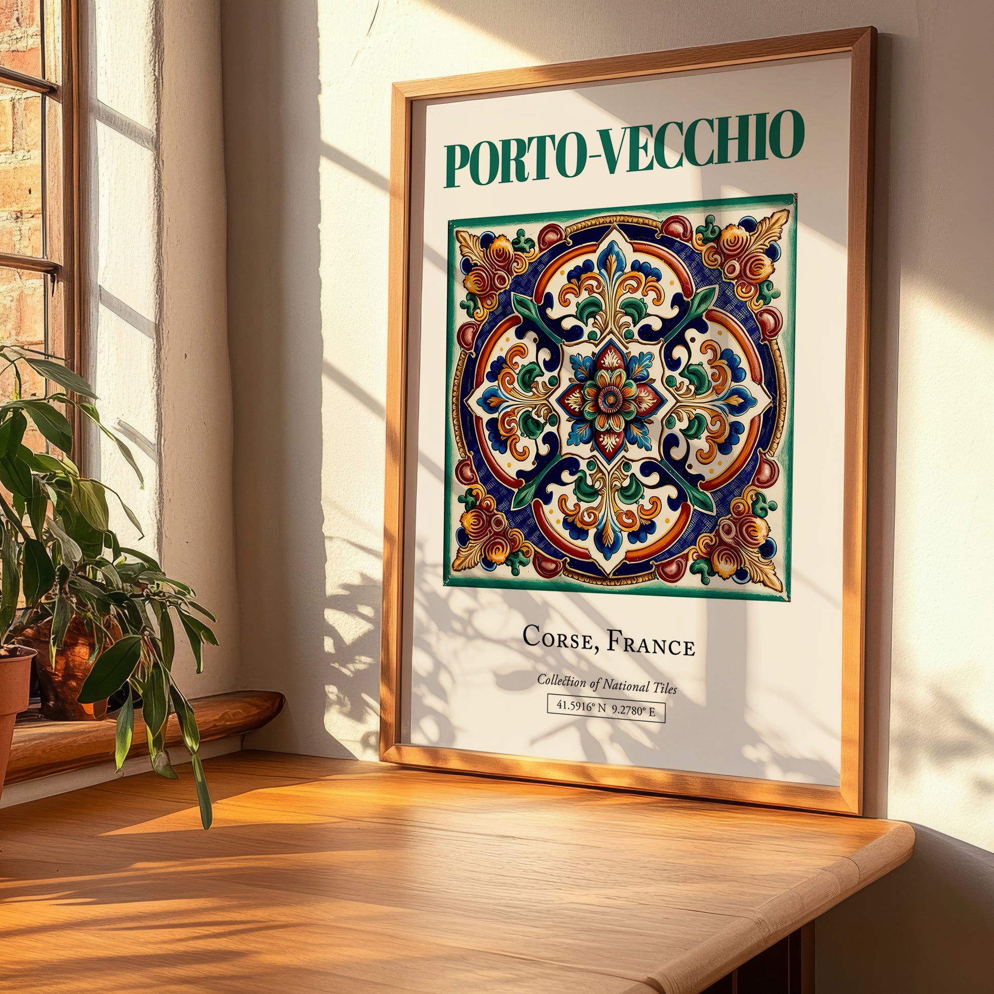 Porto-Vecchio, France – Illustrated Travel Poster, clean layout with no caption