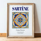 Sartène, France – Travel Print, in wooden frame leaning on the floor
