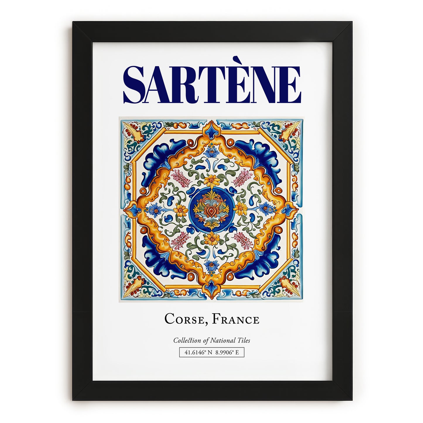 Sartène, France – Travel Print, in sleek black frame