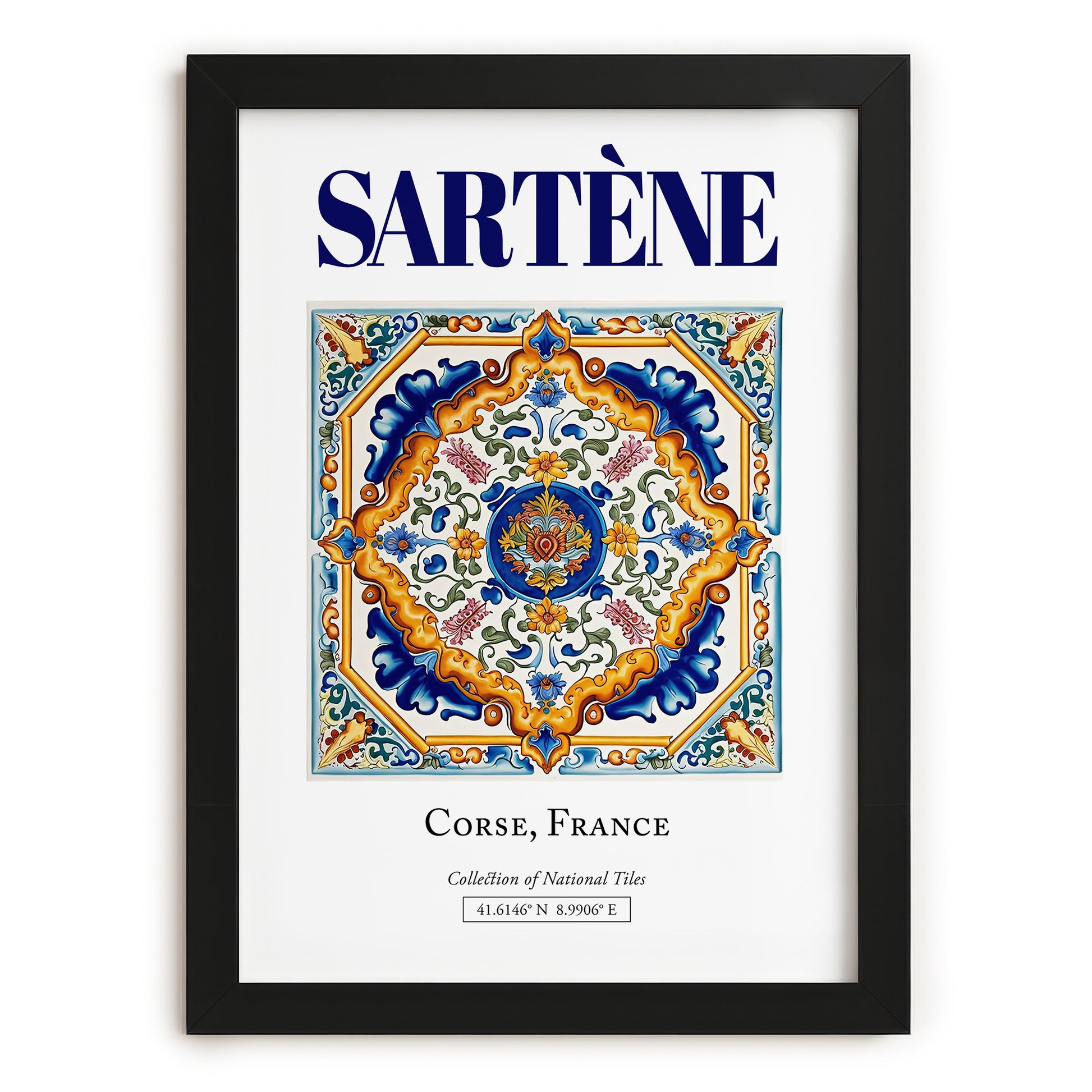 Sartène, France – Travel Print, in sleek black frame