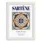 Sartène, France – Travel Print, placed in minimal white frame