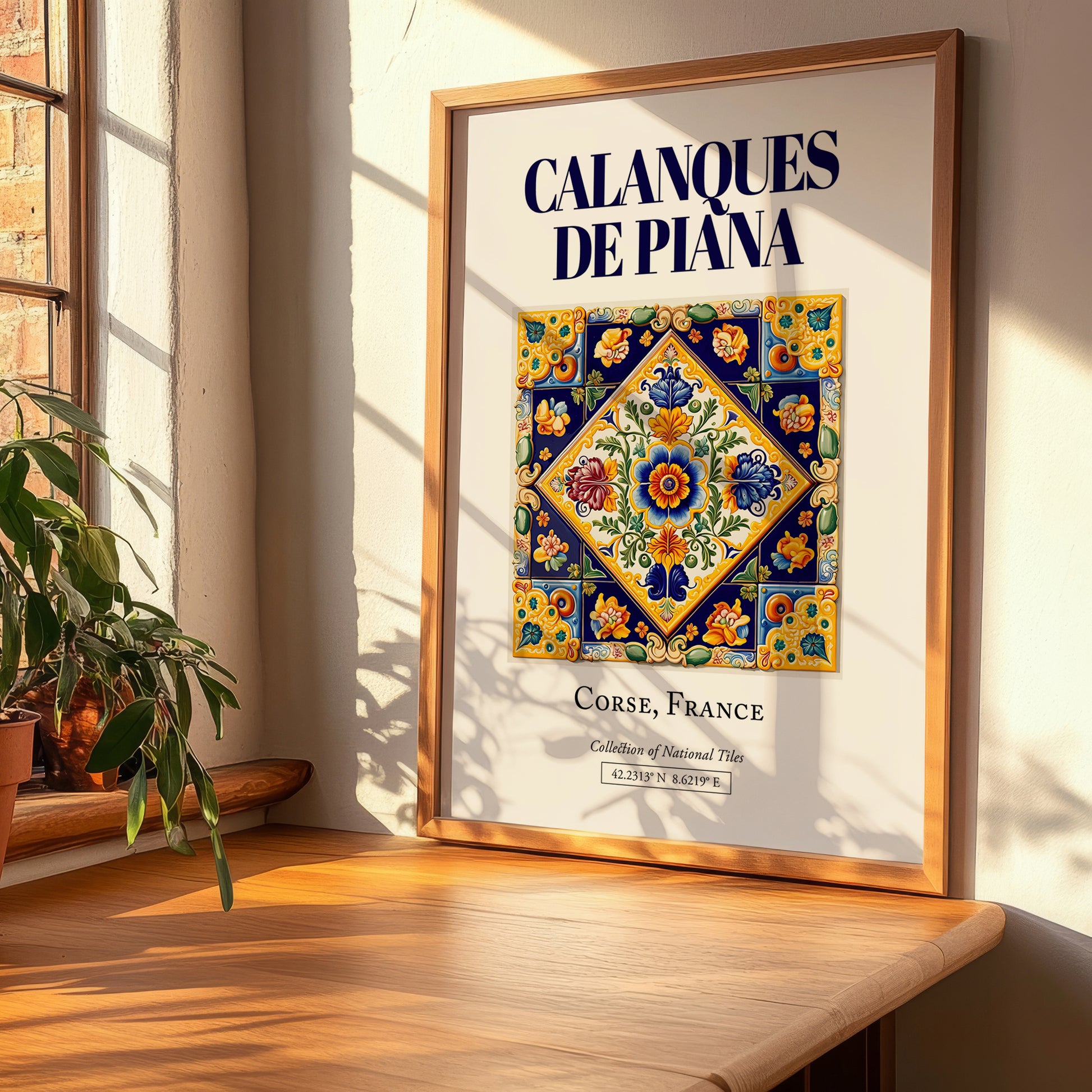 Calanques de Piana, France – Vintage Travel Poster, clean layout with no caption