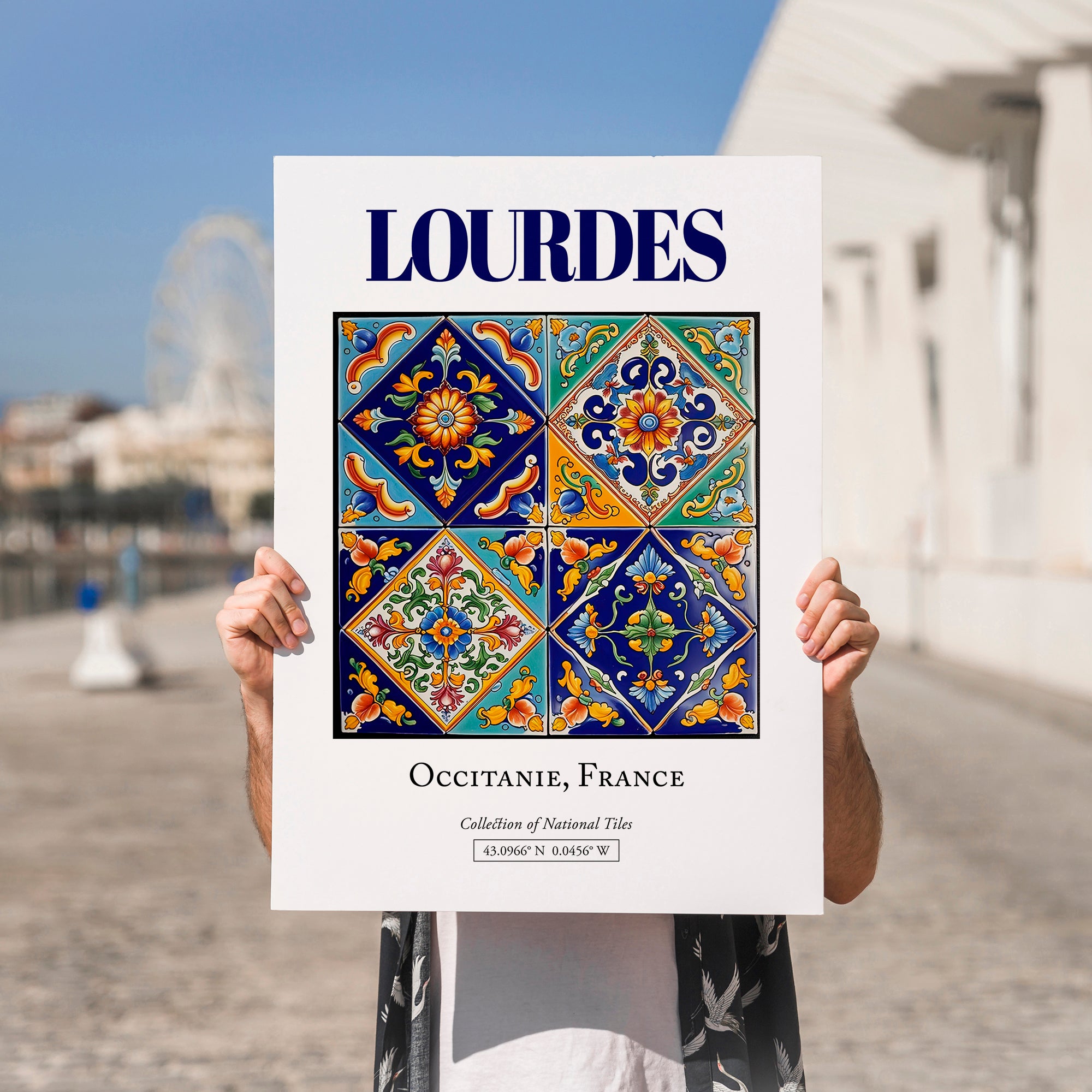 Lourdes, France – Away From Home Poster, no-text version framed in wood