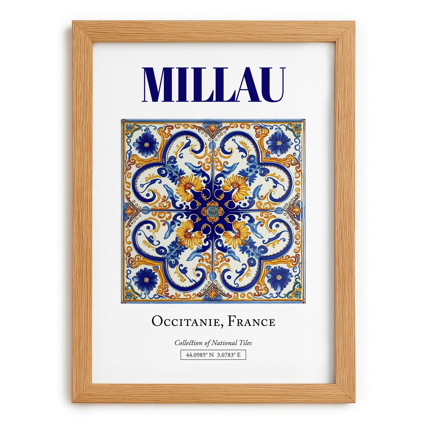 Millau, France – Travel Wall Decor, set in oak frame