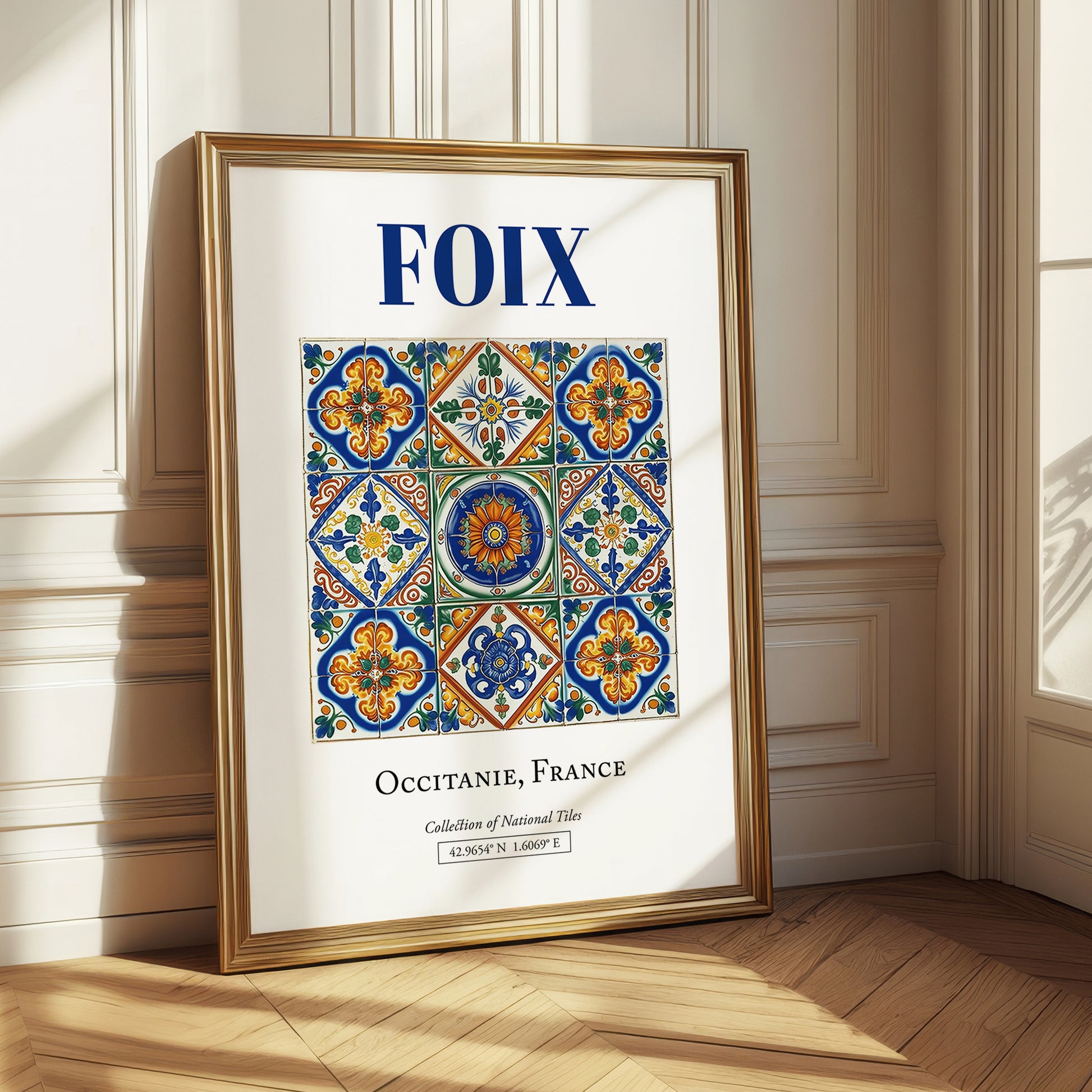 Foix, France – Travel Print, styled in a charming Paris street view