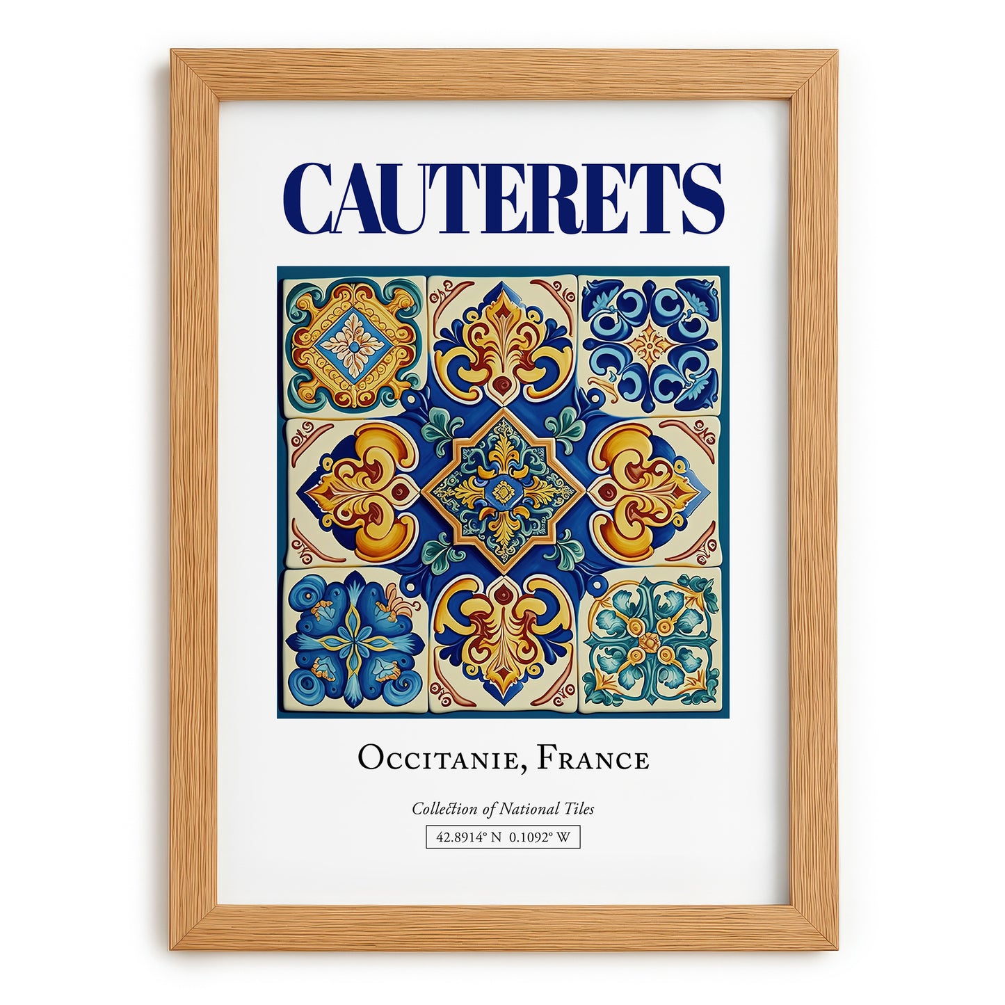 Cauterets, France – Country Culture Poster, set in oak frame