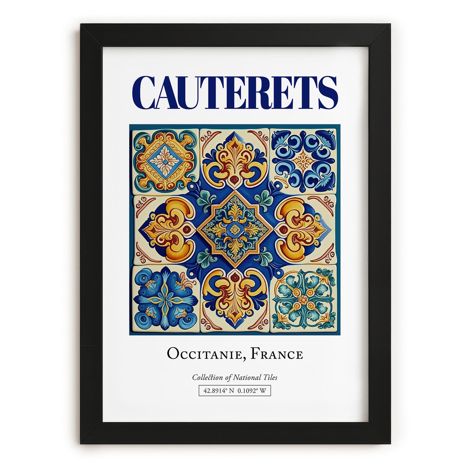 Cauterets, France – Country Culture Poster, in sleek black frame