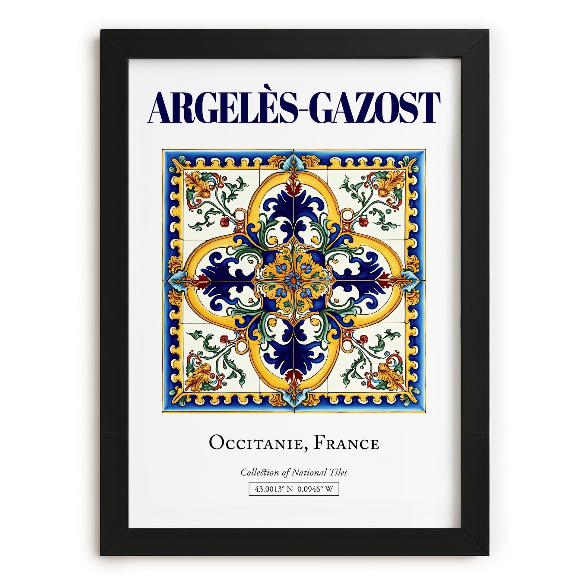 Argelès-Gazost, France – Travel Wall Decor, in sleek black frame