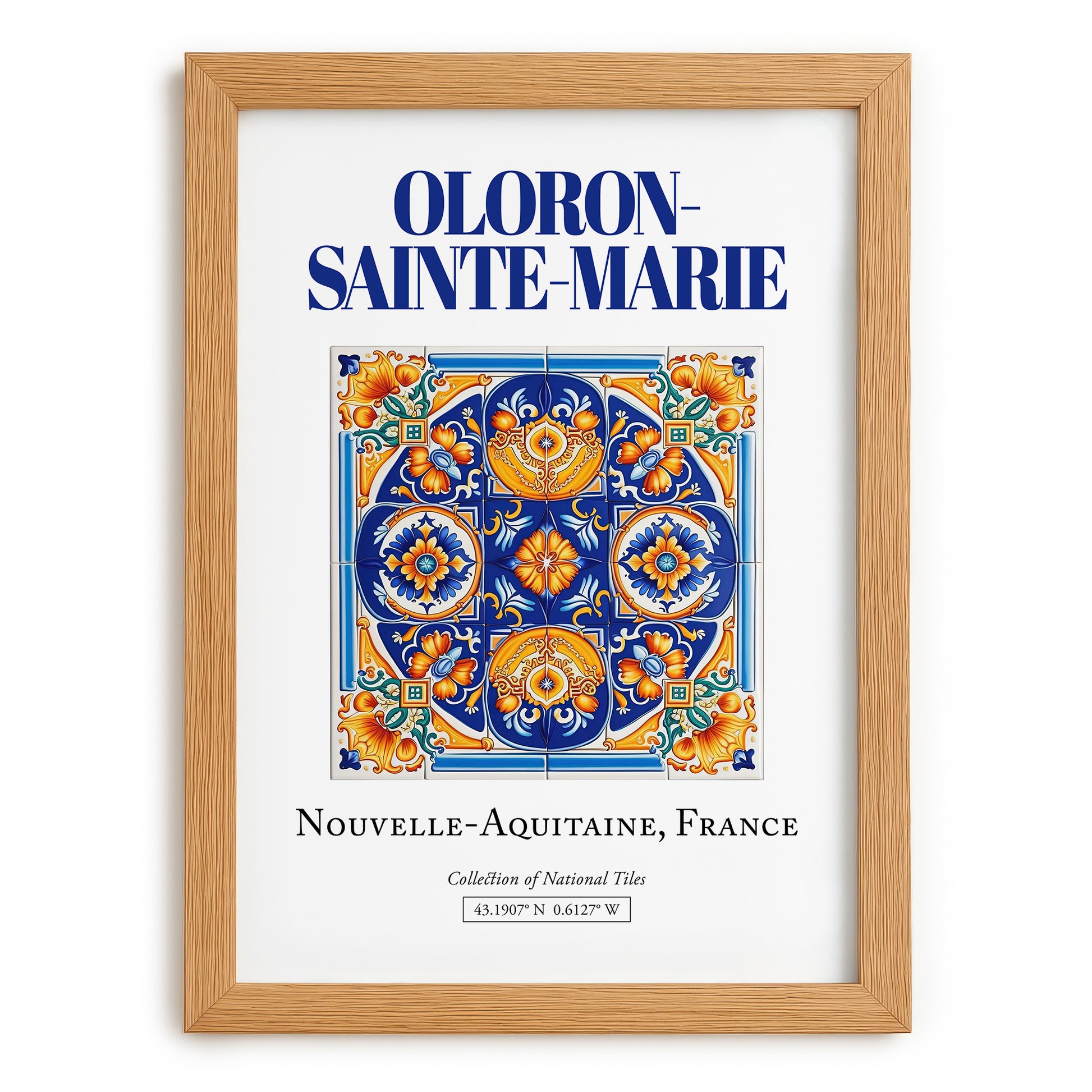 Oloron-Sainte-Marie, France – Dream Destination Decor, set in oak frame
