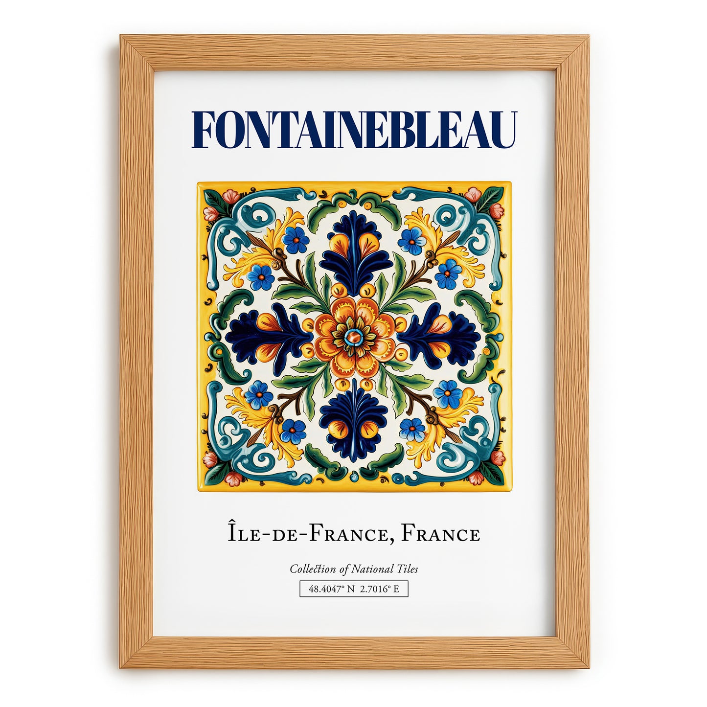 Fontainebleau, France – Travel Wall Art, set in oak frame