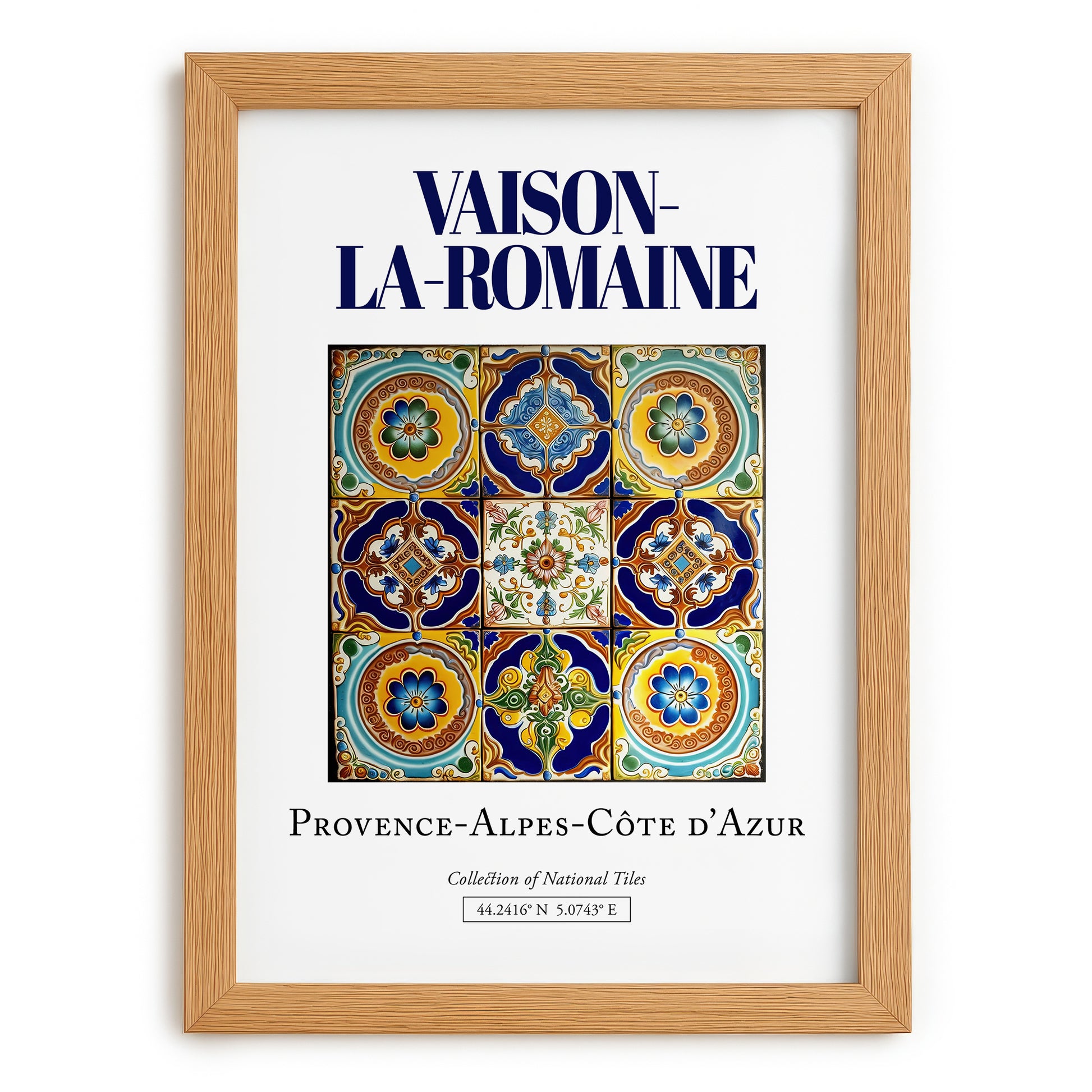 Vaison-la-Romaine, France – Travel Poster, set in oak frame