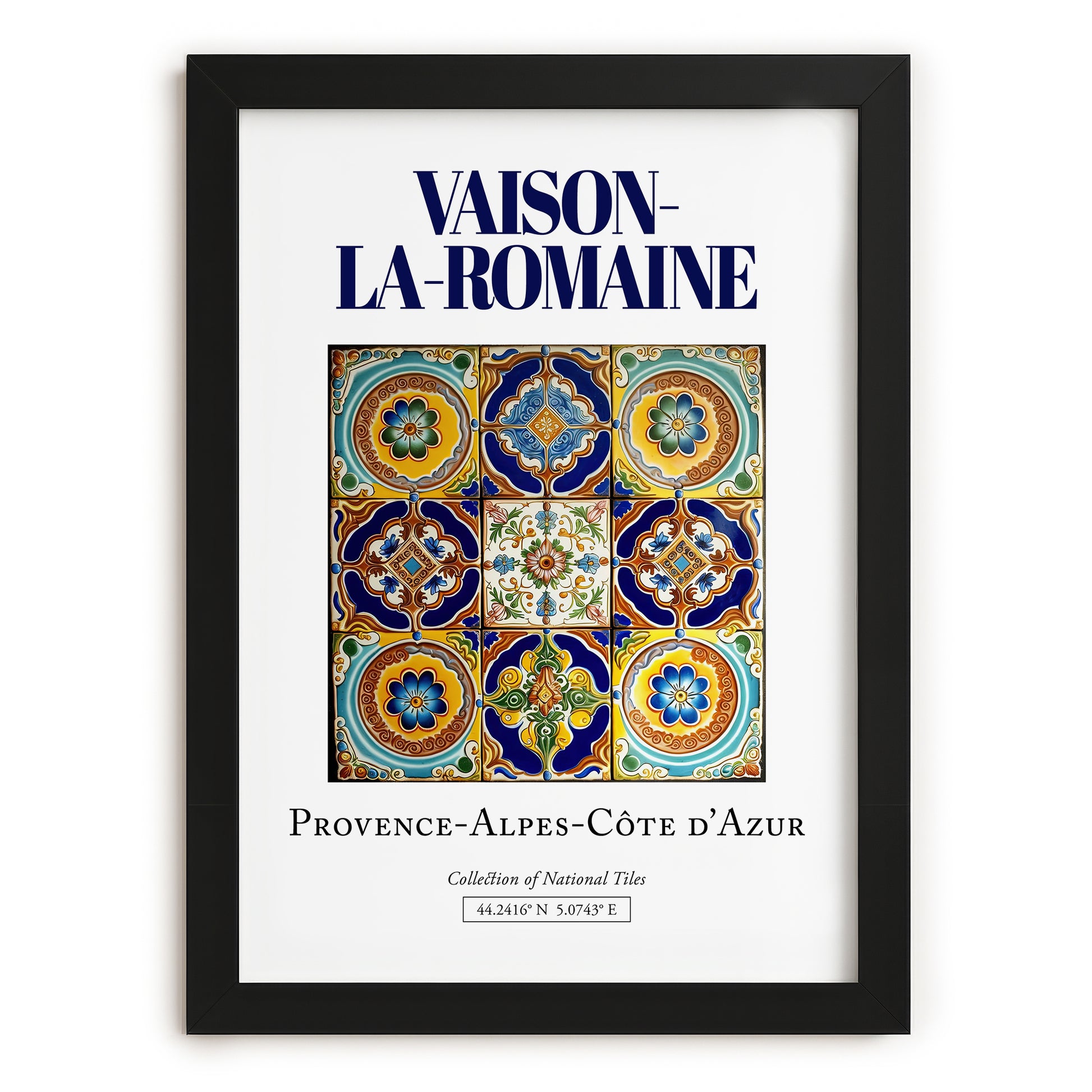 Vaison-la-Romaine, France – Travel Poster, in sleek black frame