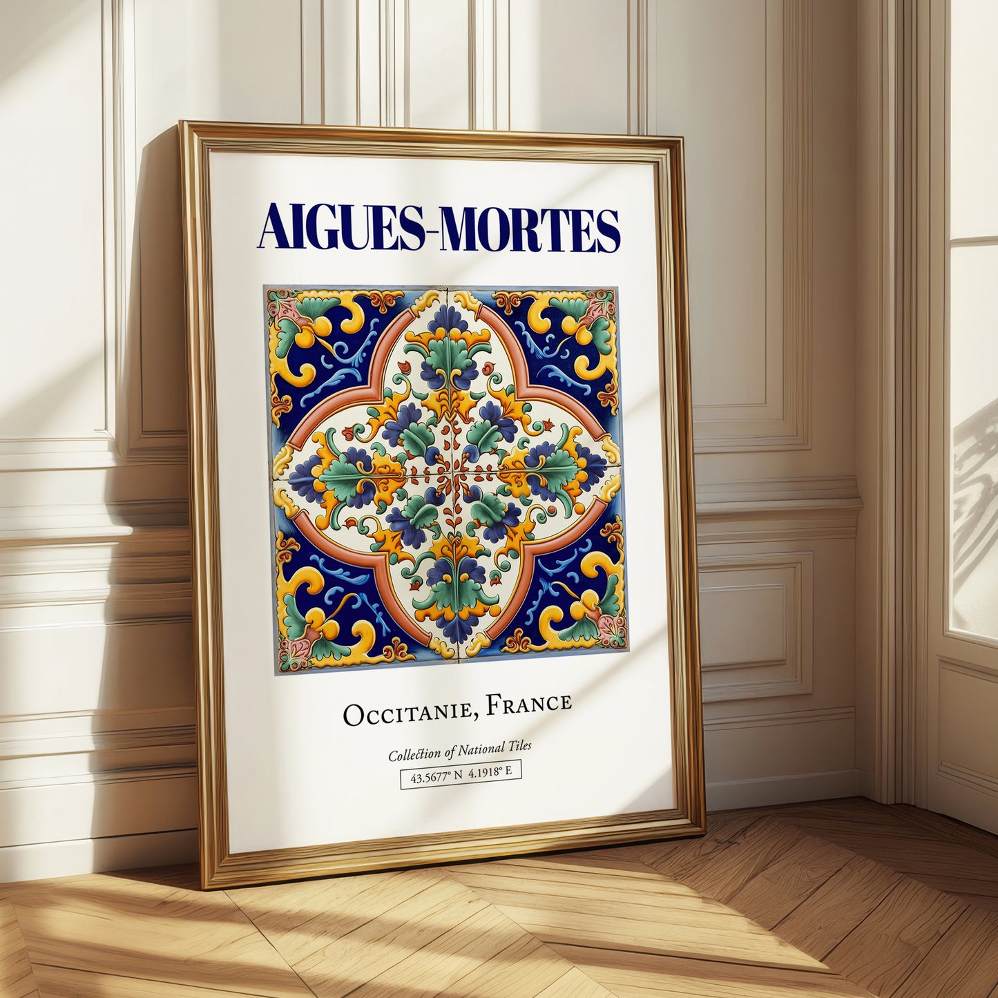 Aigues-Mortes, France – World Heritage Travel Poster, styled in a charming Paris street view