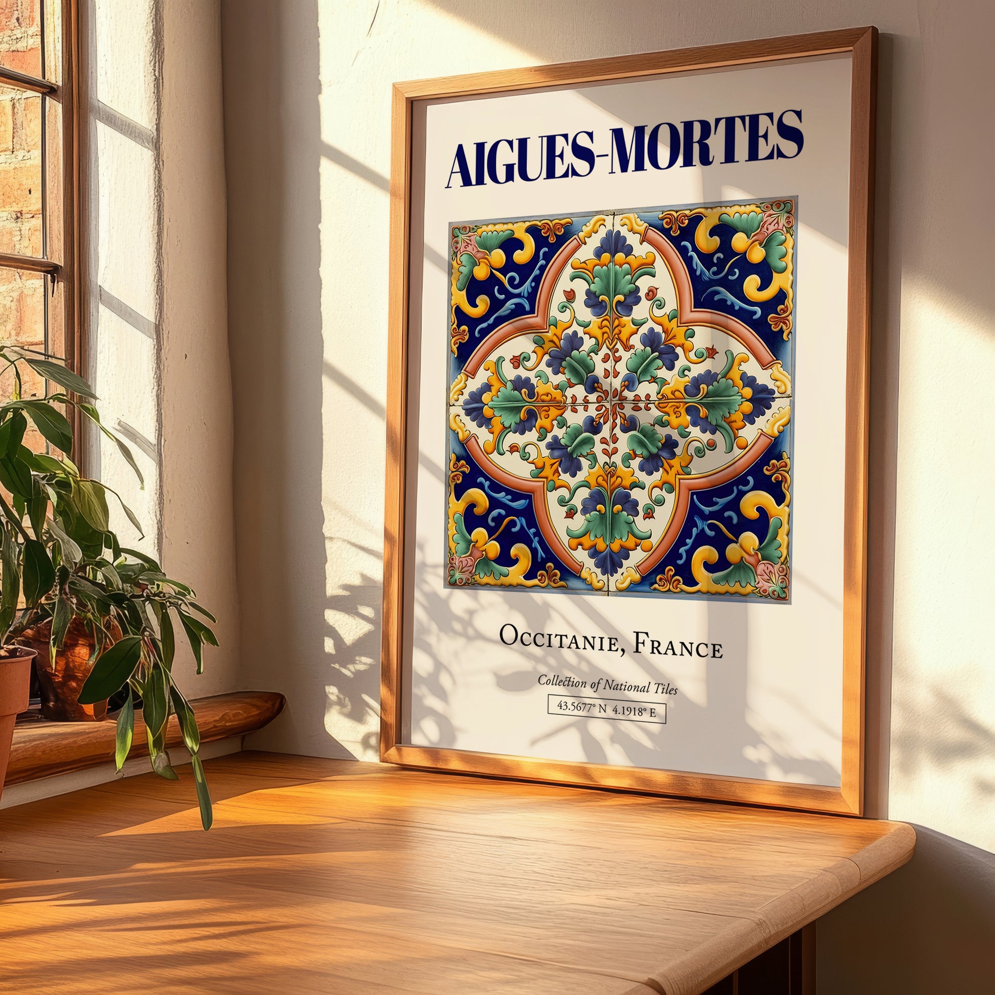 Aigues-Mortes, France – World Heritage Travel Poster, clean layout with no caption