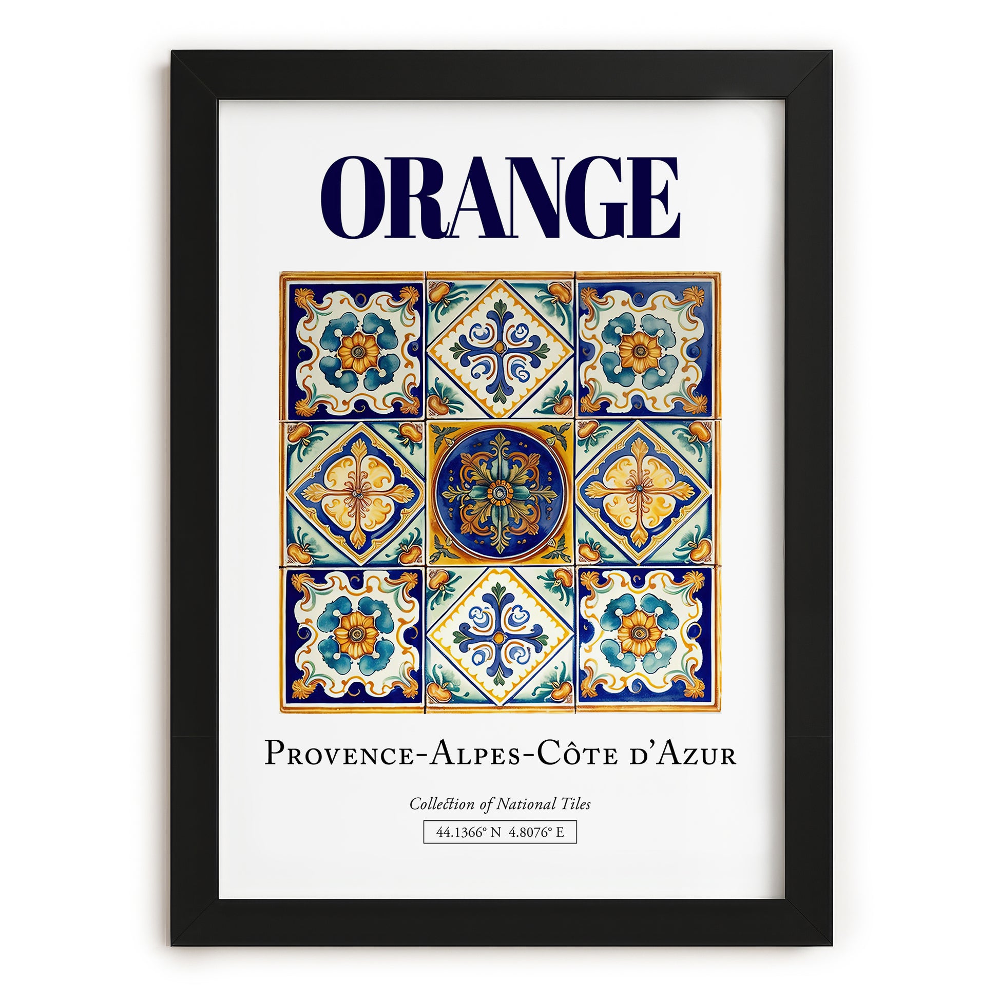 Orange, France – Travel Print, in sleek black frame
