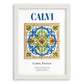 Calvi, France – Travel Poster, placed in minimal white frame