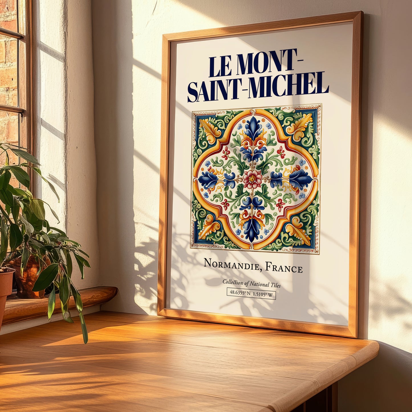 Le Mont-Saint-Michel, France – Travel Wall Art, clean layout with no caption