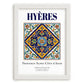 Hyères, France – Country Culture Poster, placed in minimal white frame