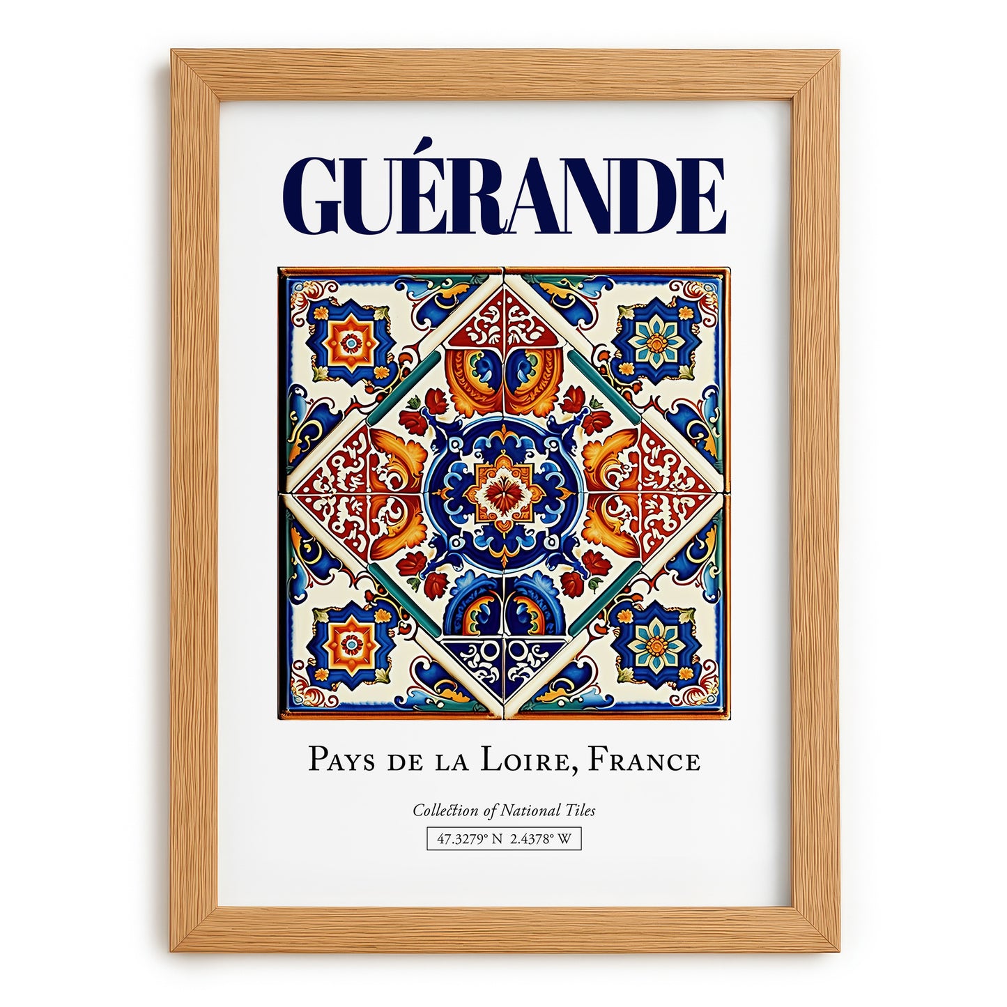 Guérande, France – Wanderlust Wall Decor, set in oak frame