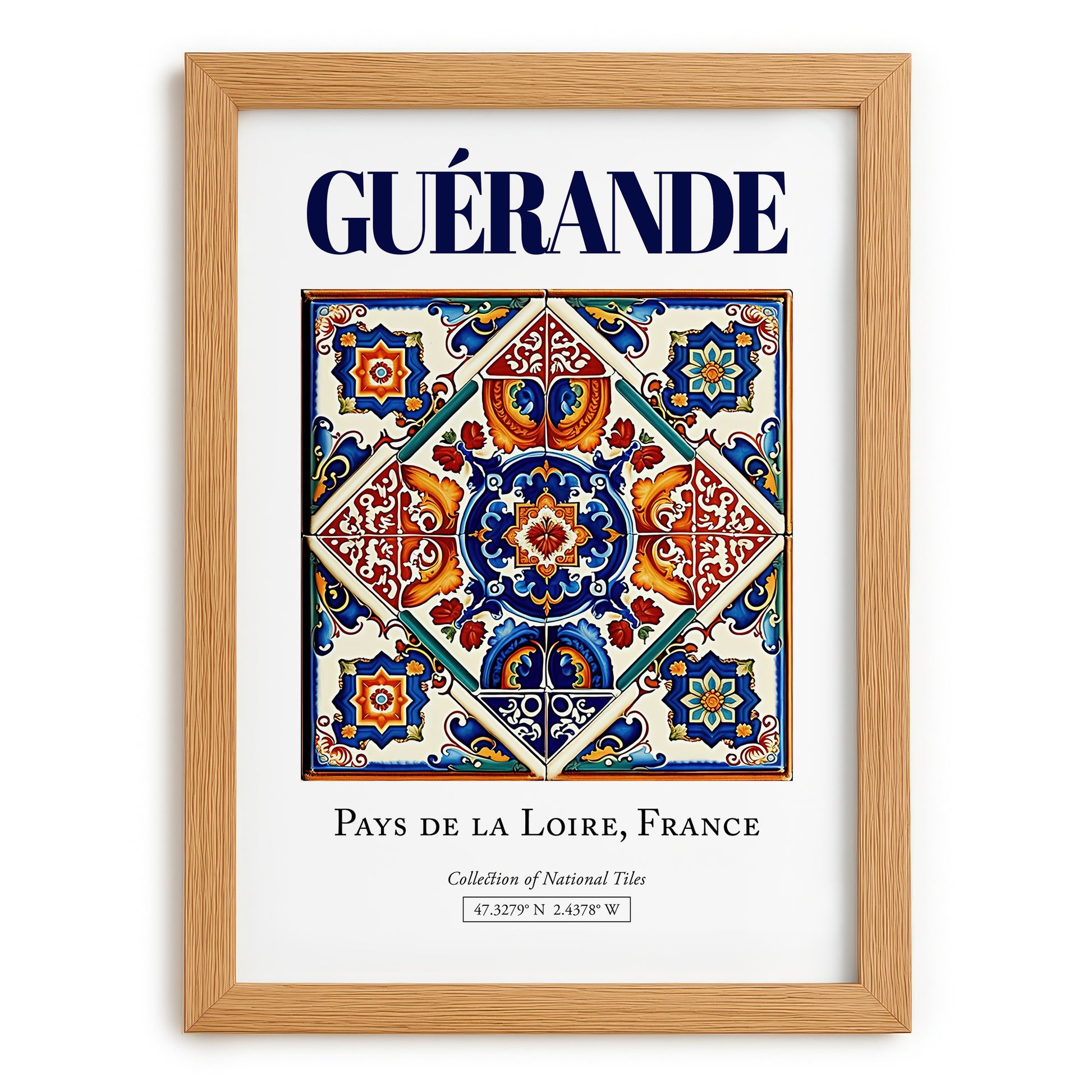 Guérande, France – Wanderlust Wall Decor, set in oak frame