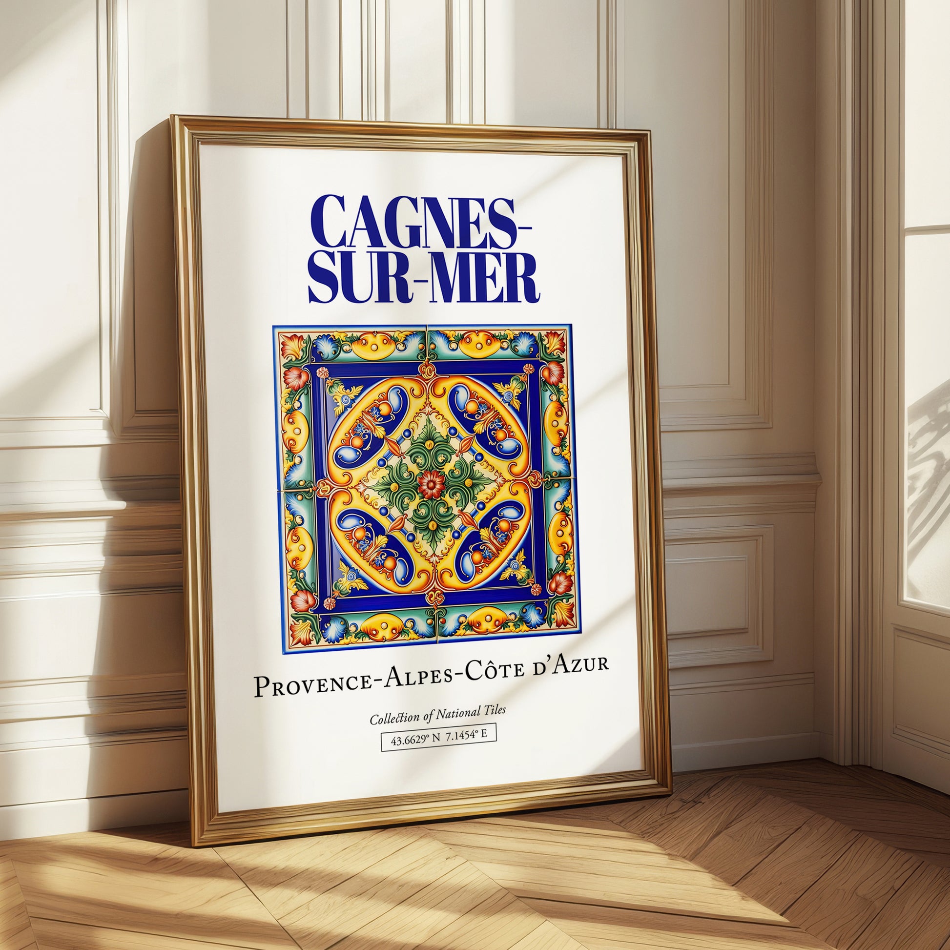 Cagnes-sur-Mer, France – Travel Print, styled in a charming Paris street view