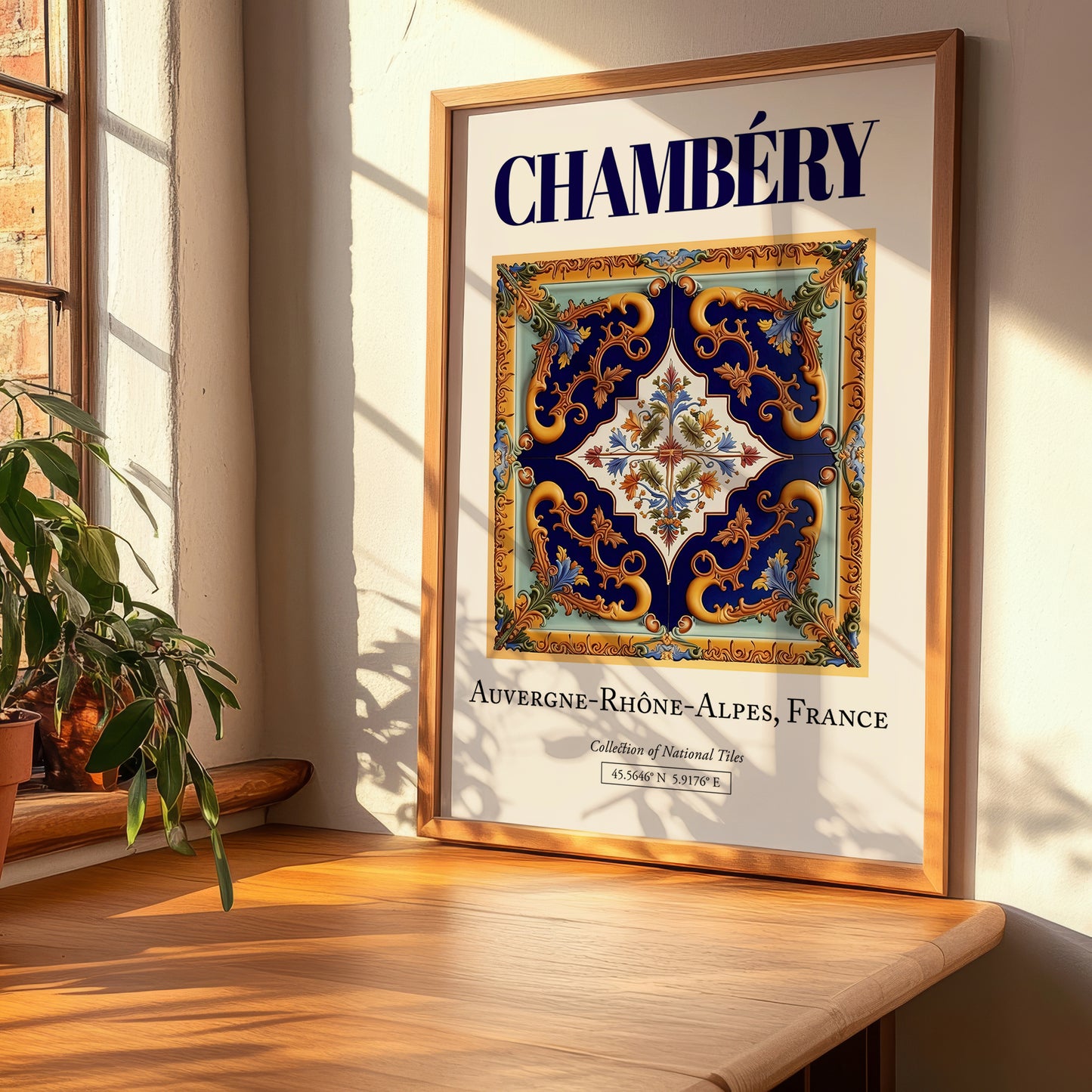 Chambéry, France – Travel Print, clean layout with no caption