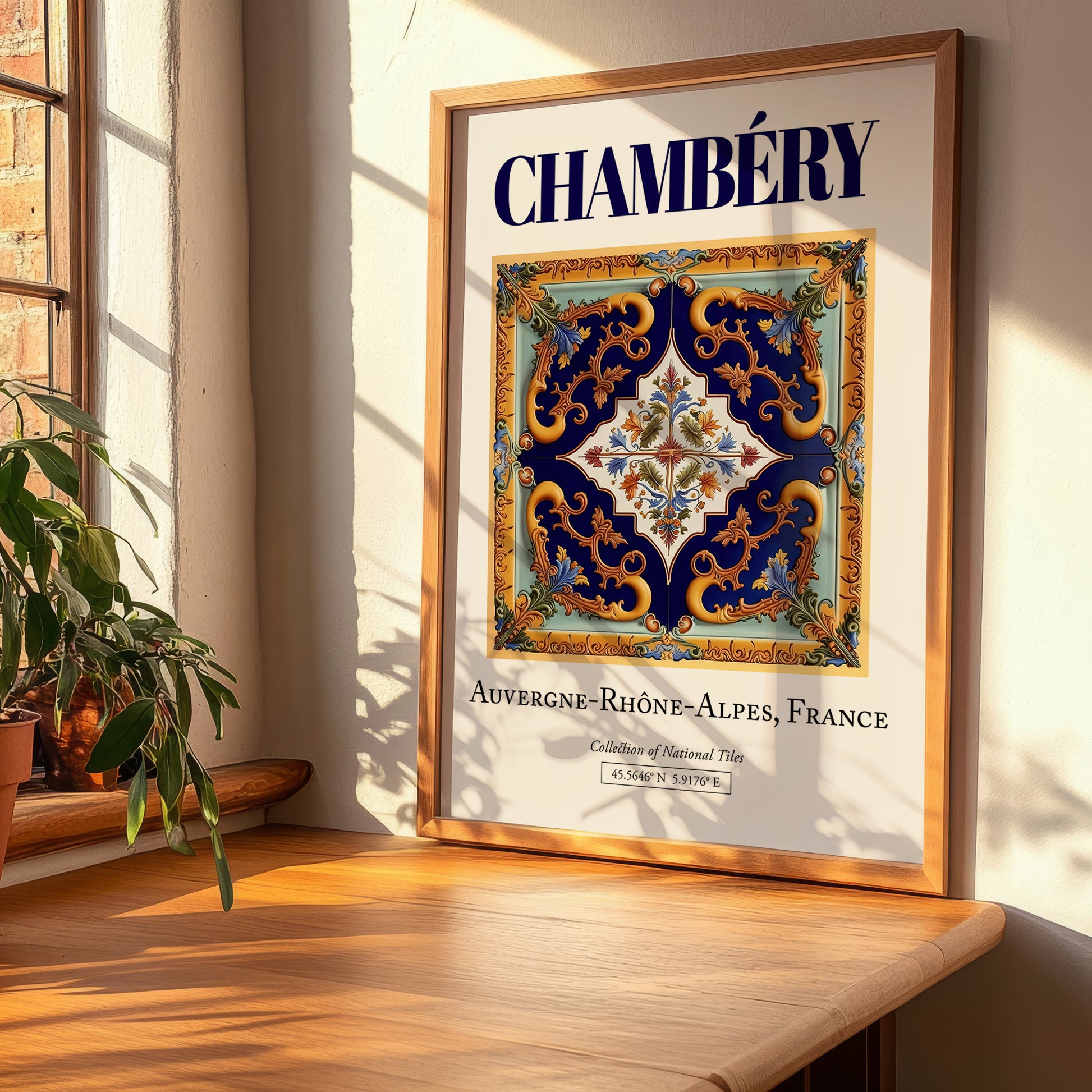 Chambéry, France – Travel Print, clean layout with no caption