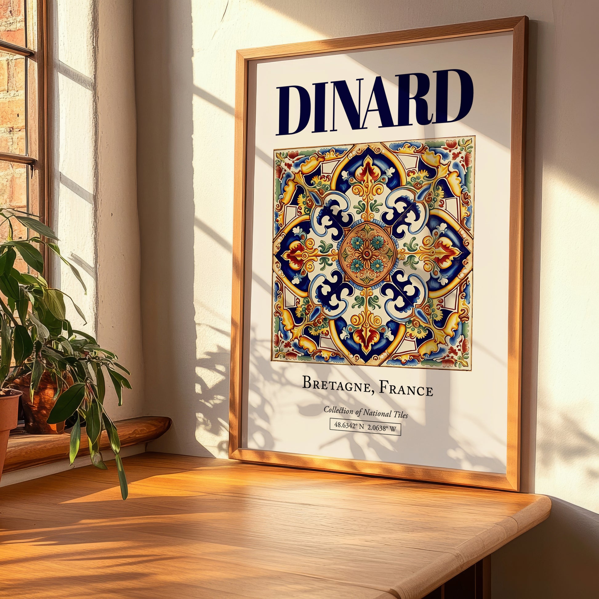 Dinard, France – Travel Poster, clean layout with no caption