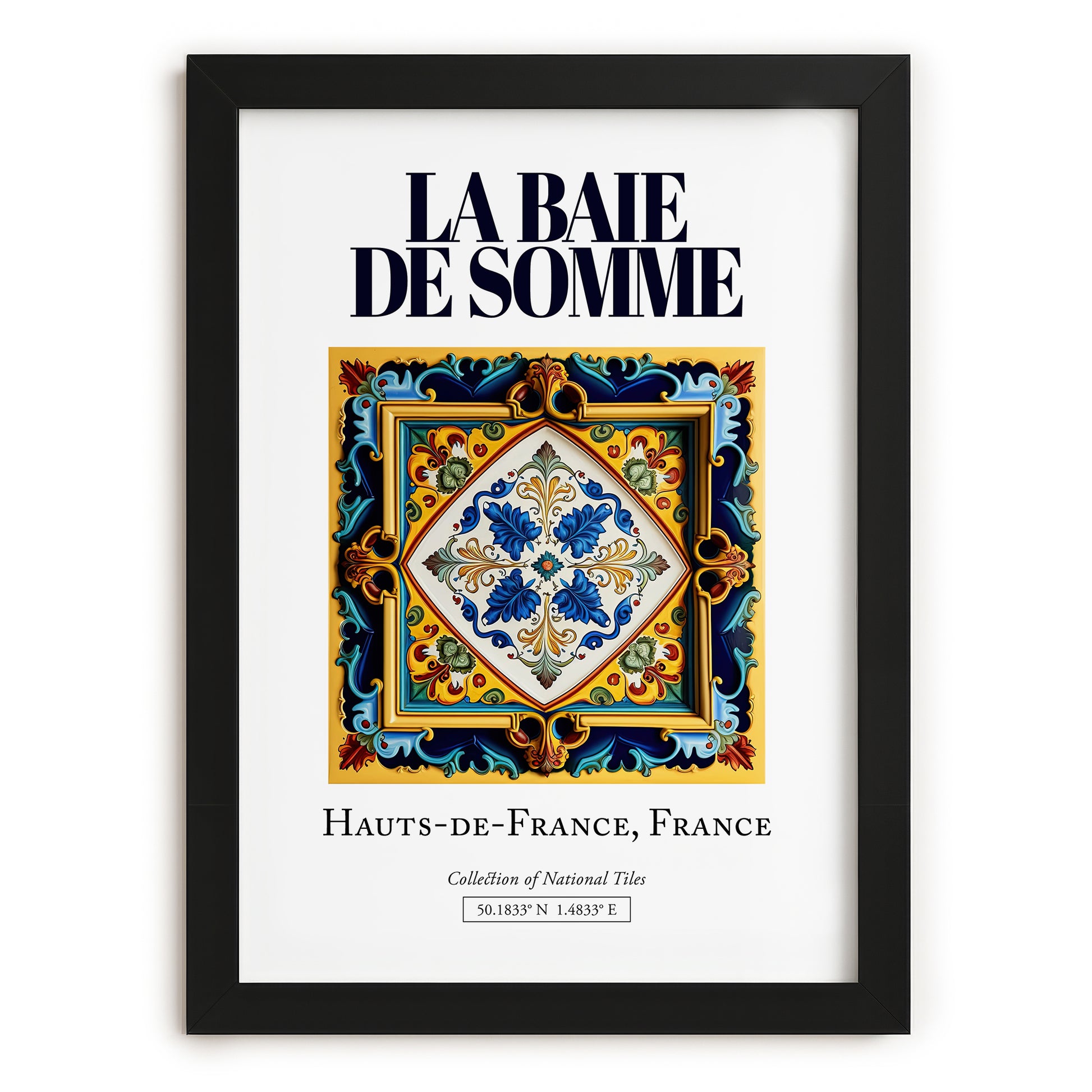 La Baie de Somme, France – Travel Poster, in sleek black frame