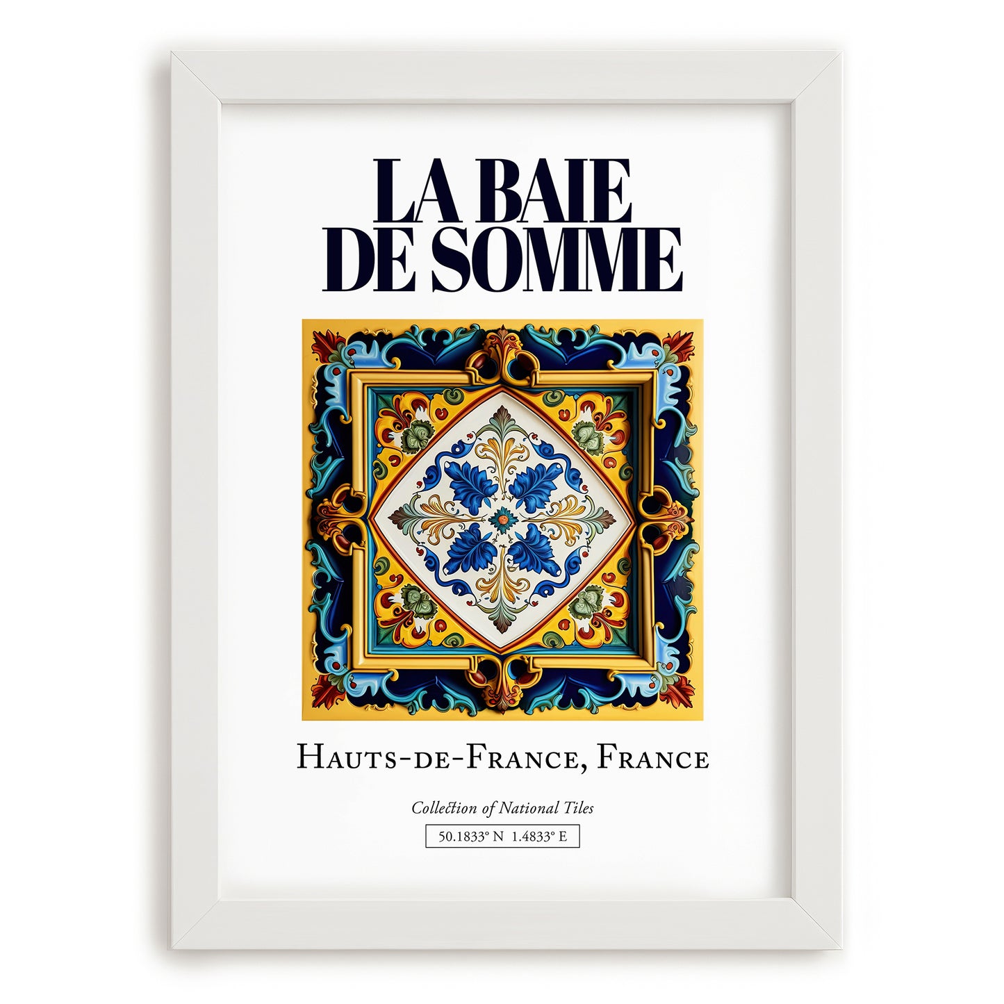 La Baie de Somme, France – Travel Poster, placed in minimal white frame