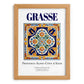 Grasse, France – Tourist Destination Poster, set in oak frame