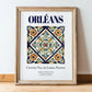 Orléans, France – Travel Print, in wooden frame leaning on the floor