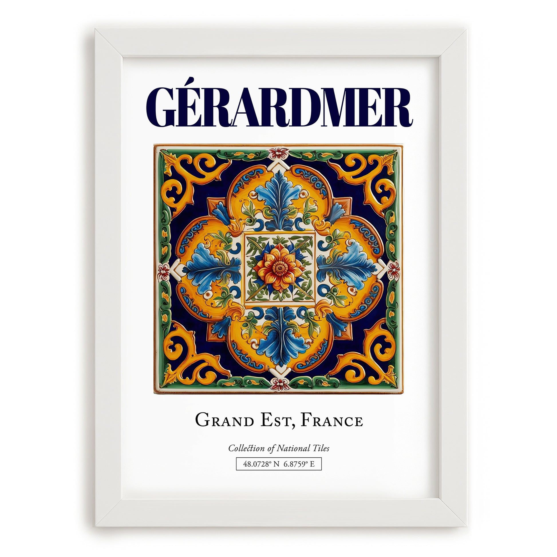 Gérardmer, France – Travel Print, placed in minimal white frame