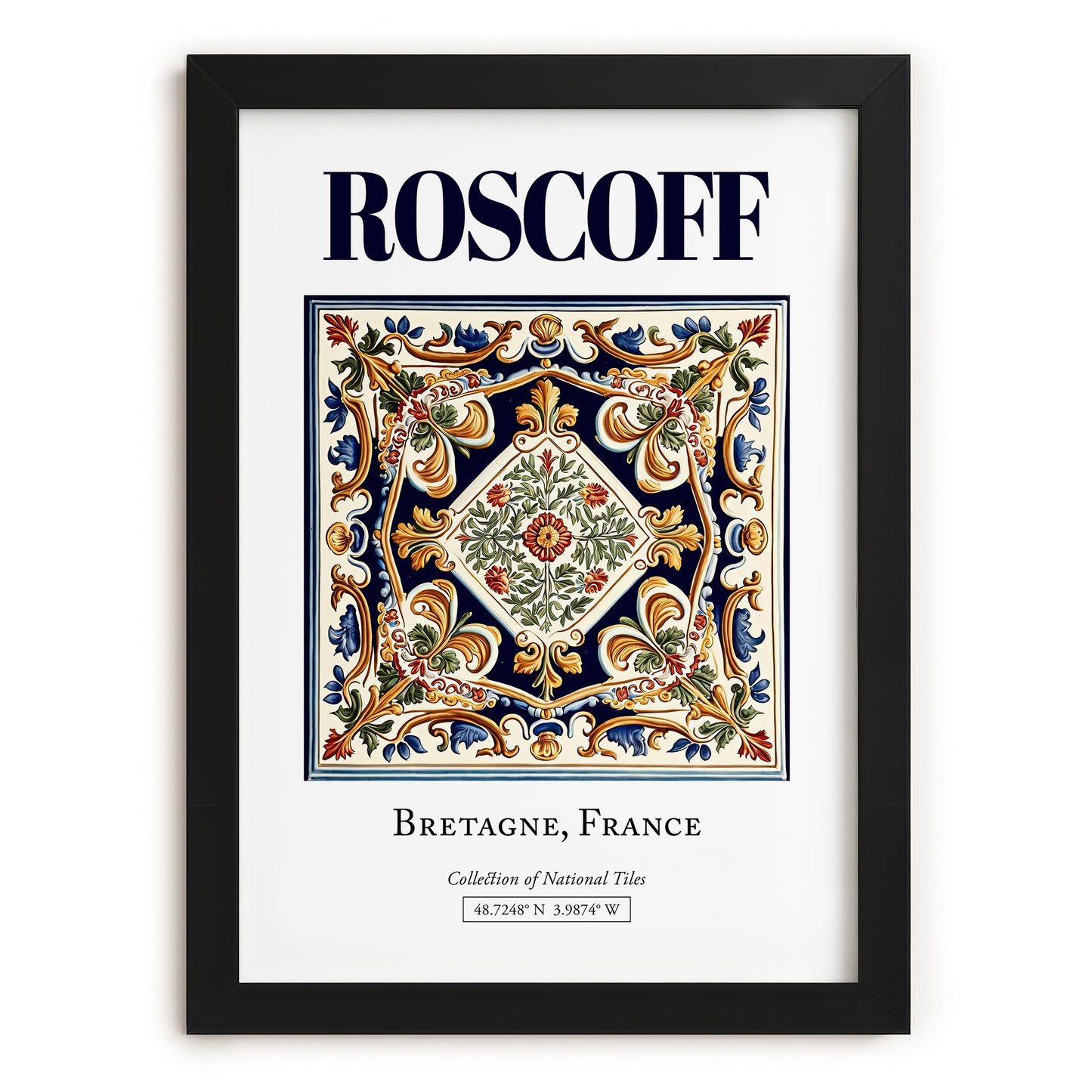 Roscoff, France – Travel Print, in sleek black frame