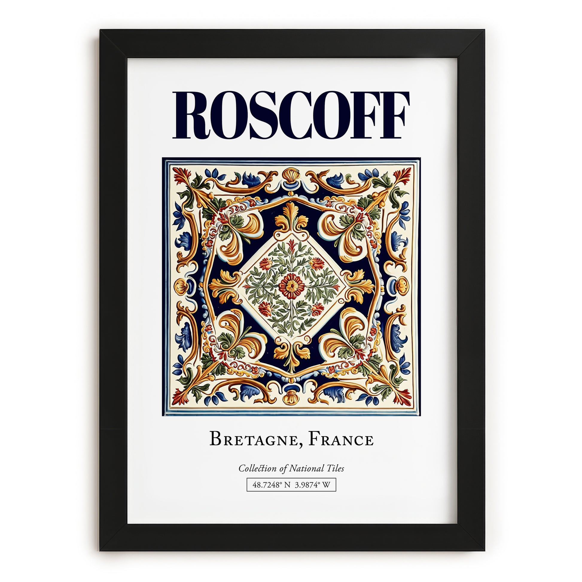 Roscoff, France – Travel Print, in sleek black frame