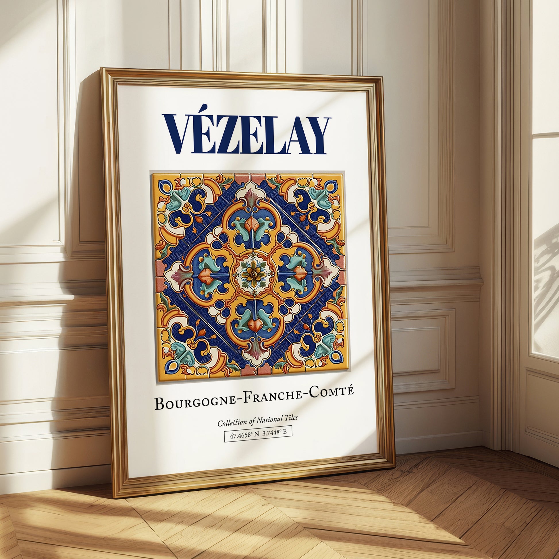 Vézelay, France – Travel Wall Art, styled in a charming Paris street view