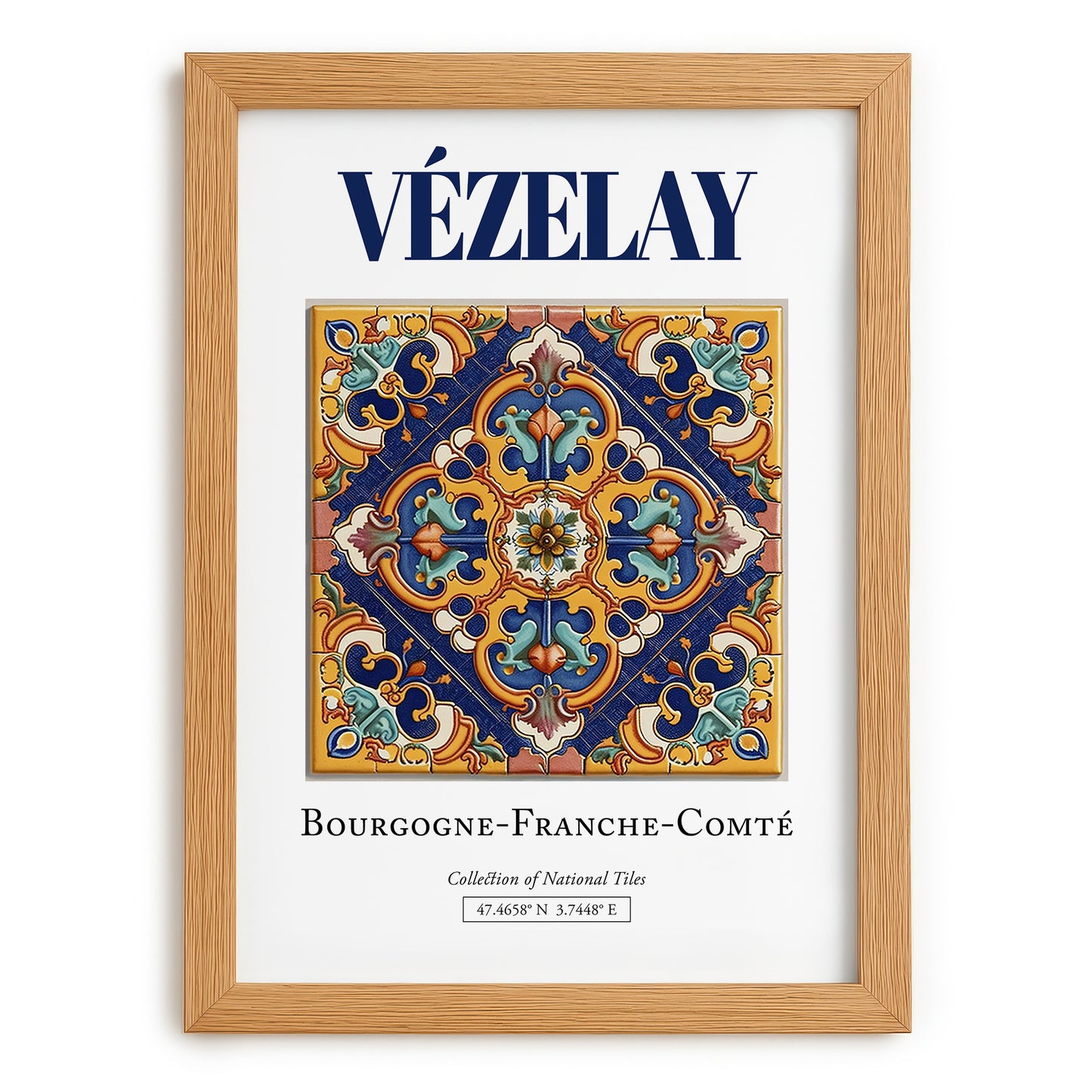 Vézelay, France – Travel Wall Art, set in oak frame