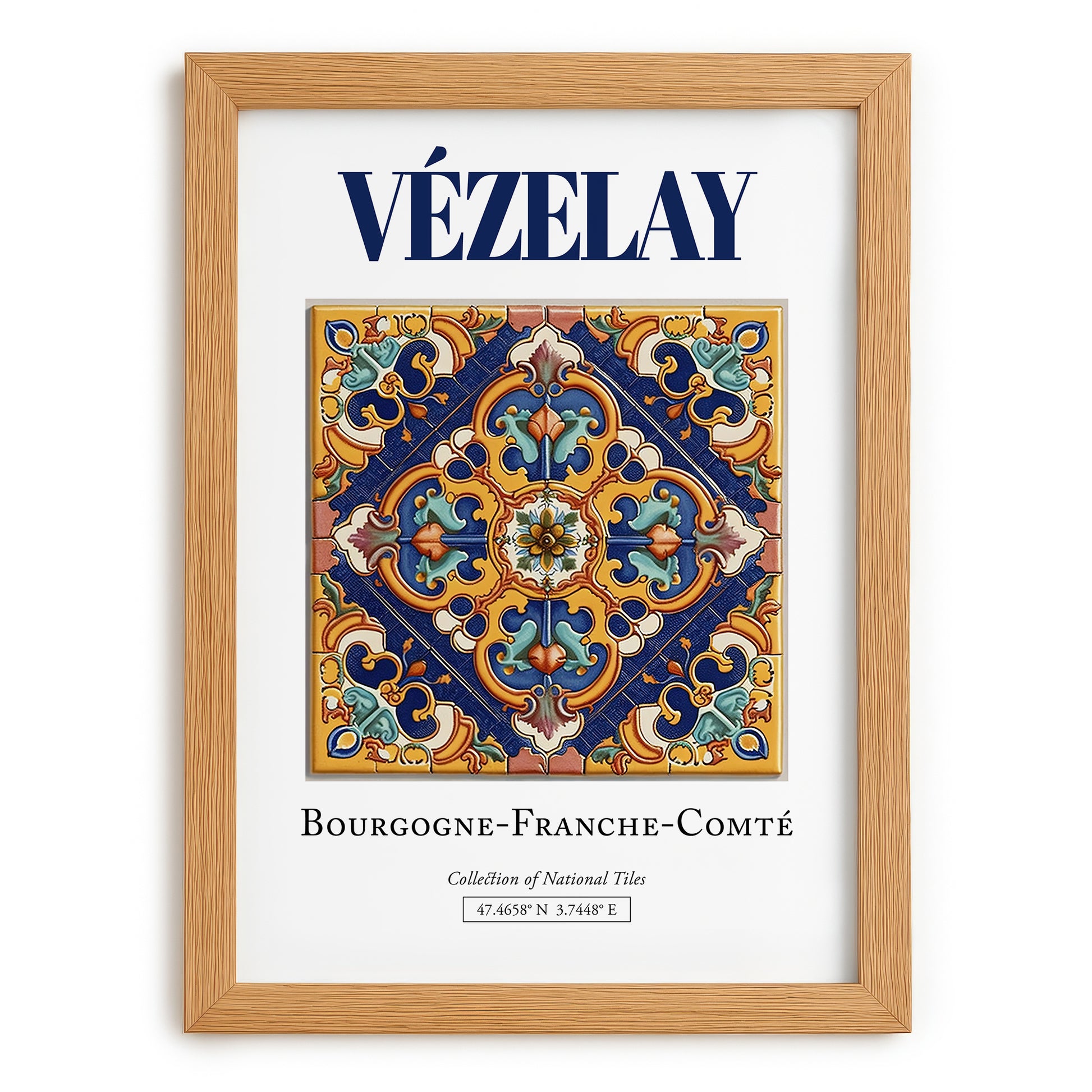 Vézelay, France – Travel Wall Art, set in oak frame