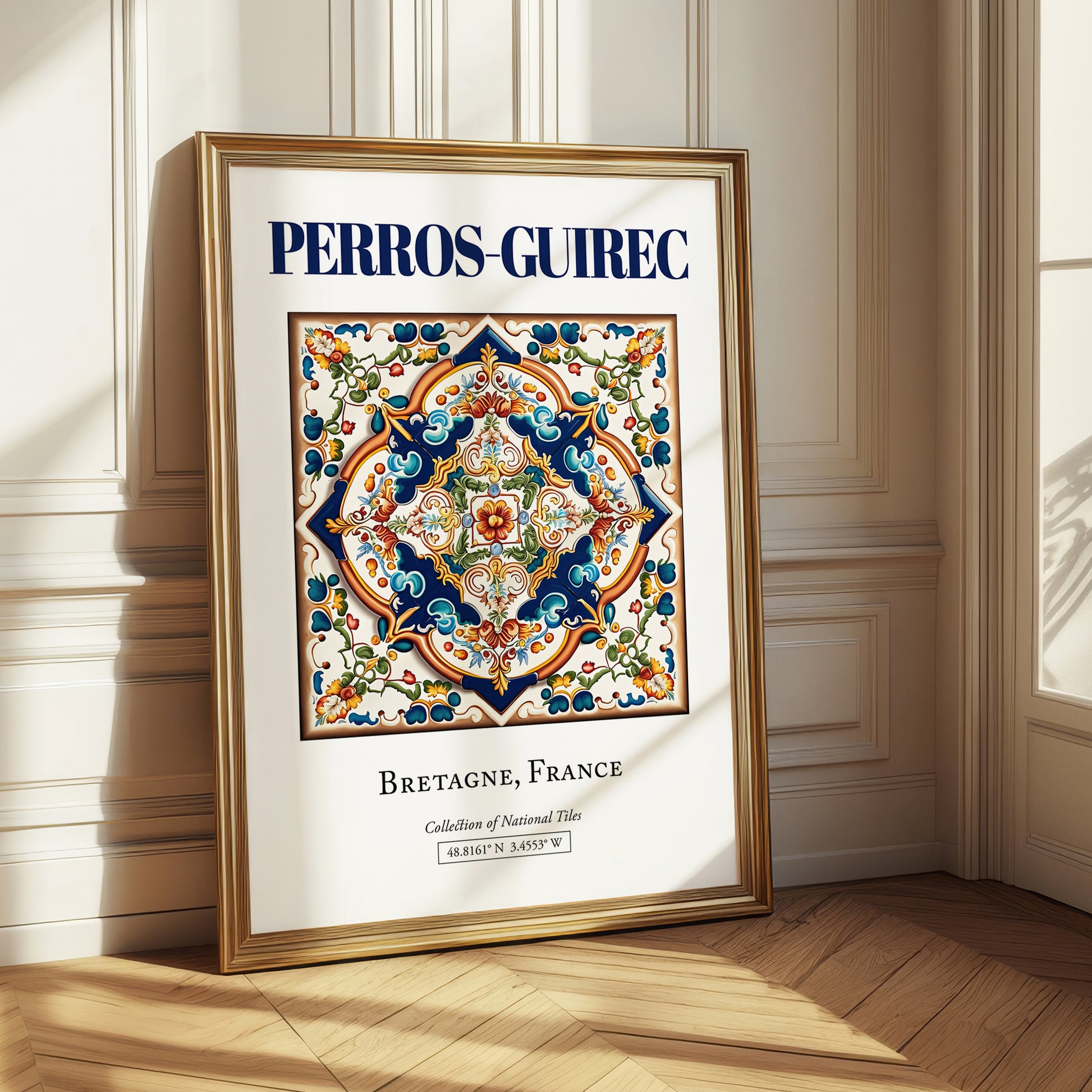 Perros-Guirec, France – Travel Poster, styled in a charming Paris street view