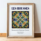 Les Rousses, France – World Heritage Travel Poster, in wooden frame leaning on the floor