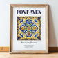 Pont-Aven, France – Travel Wall Art, in wooden frame leaning on the floor