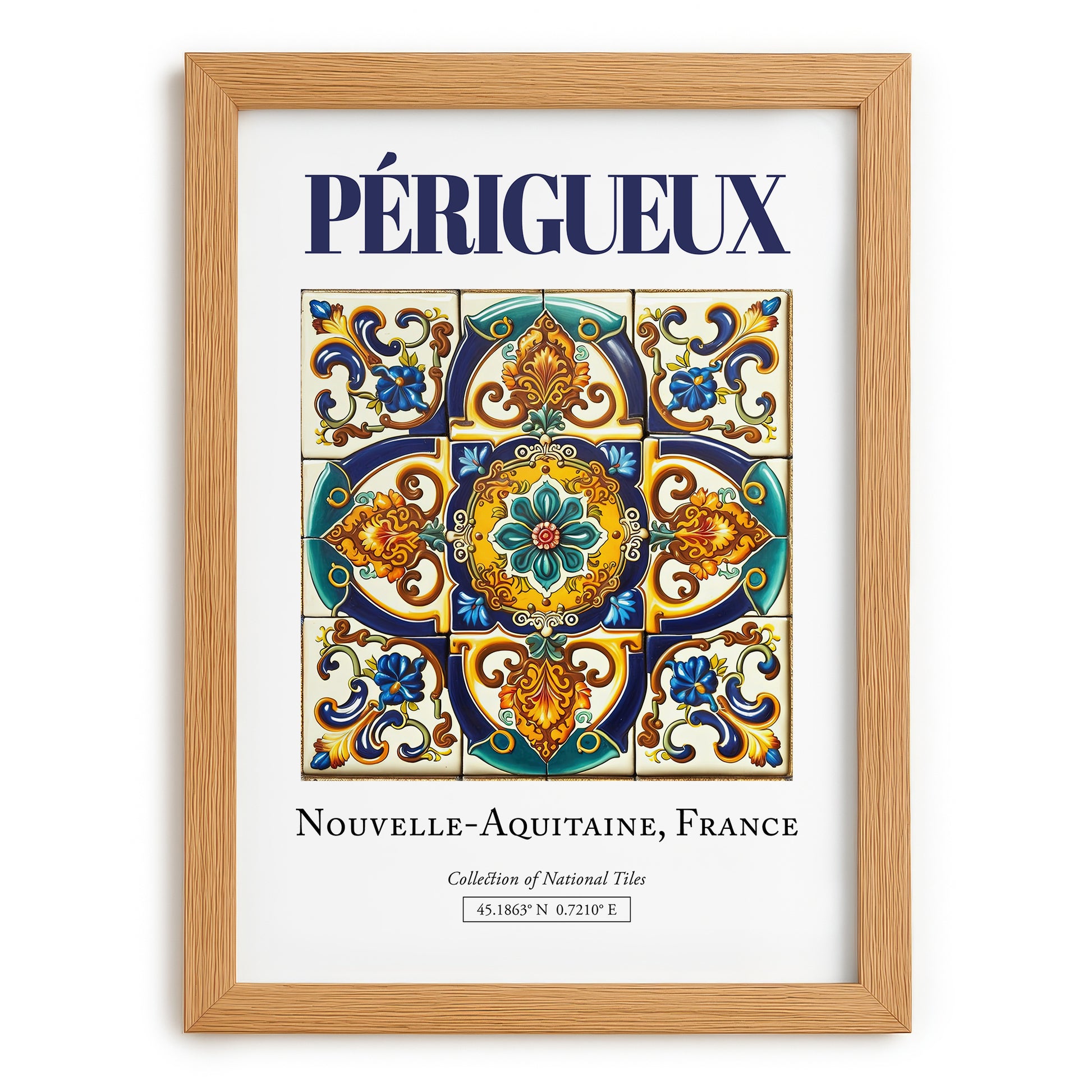 Périgueux, France – Travel Wall Decor, set in oak frame