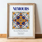 Nemours, France – Historic Cities Art Print, in wooden frame leaning on the floor