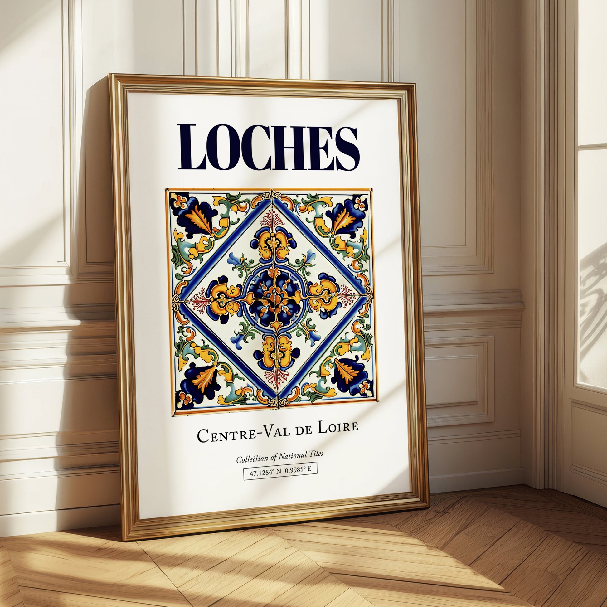 Loches, France – Travel Poster, styled in a charming Paris street view