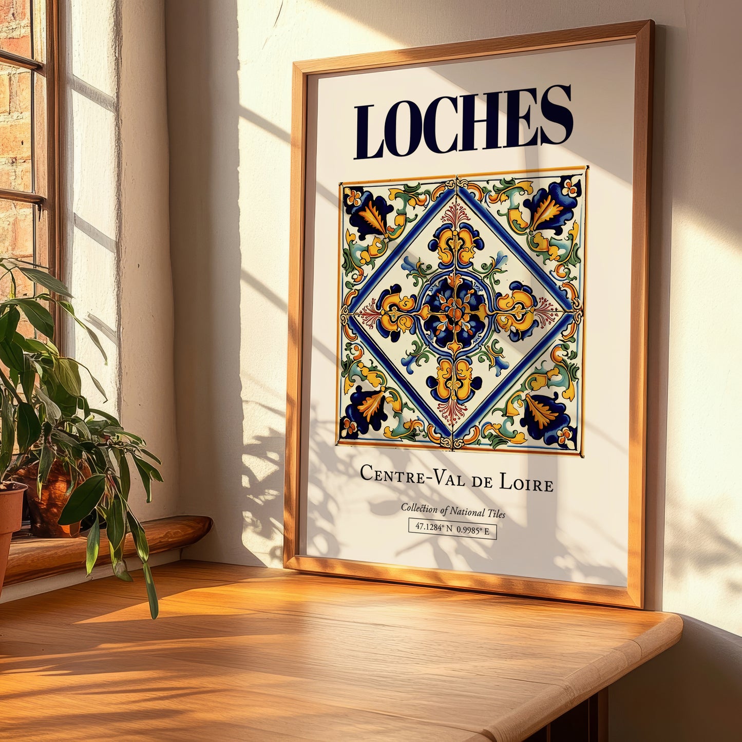 Loches, France – Travel Poster, clean layout with no caption
