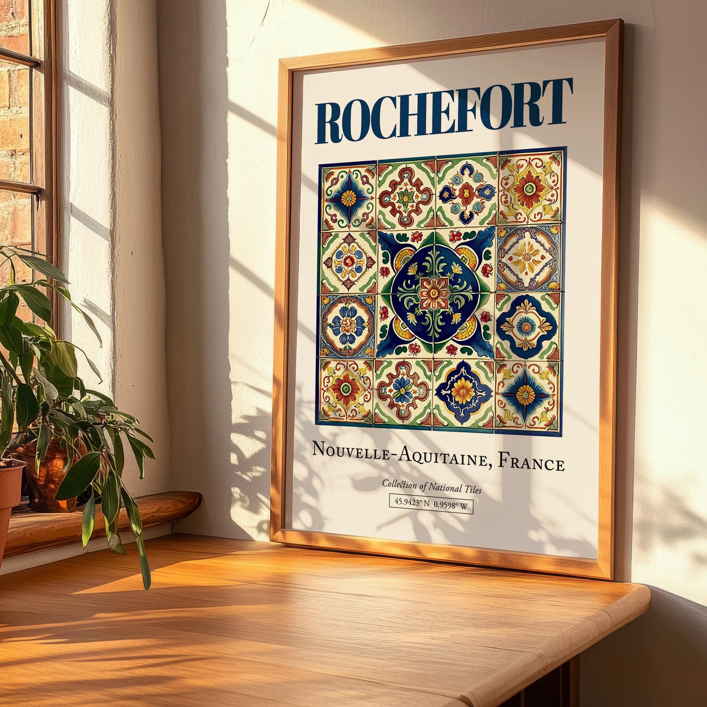 Rochefort, France – Global Cities Wall Print, clean layout with no caption