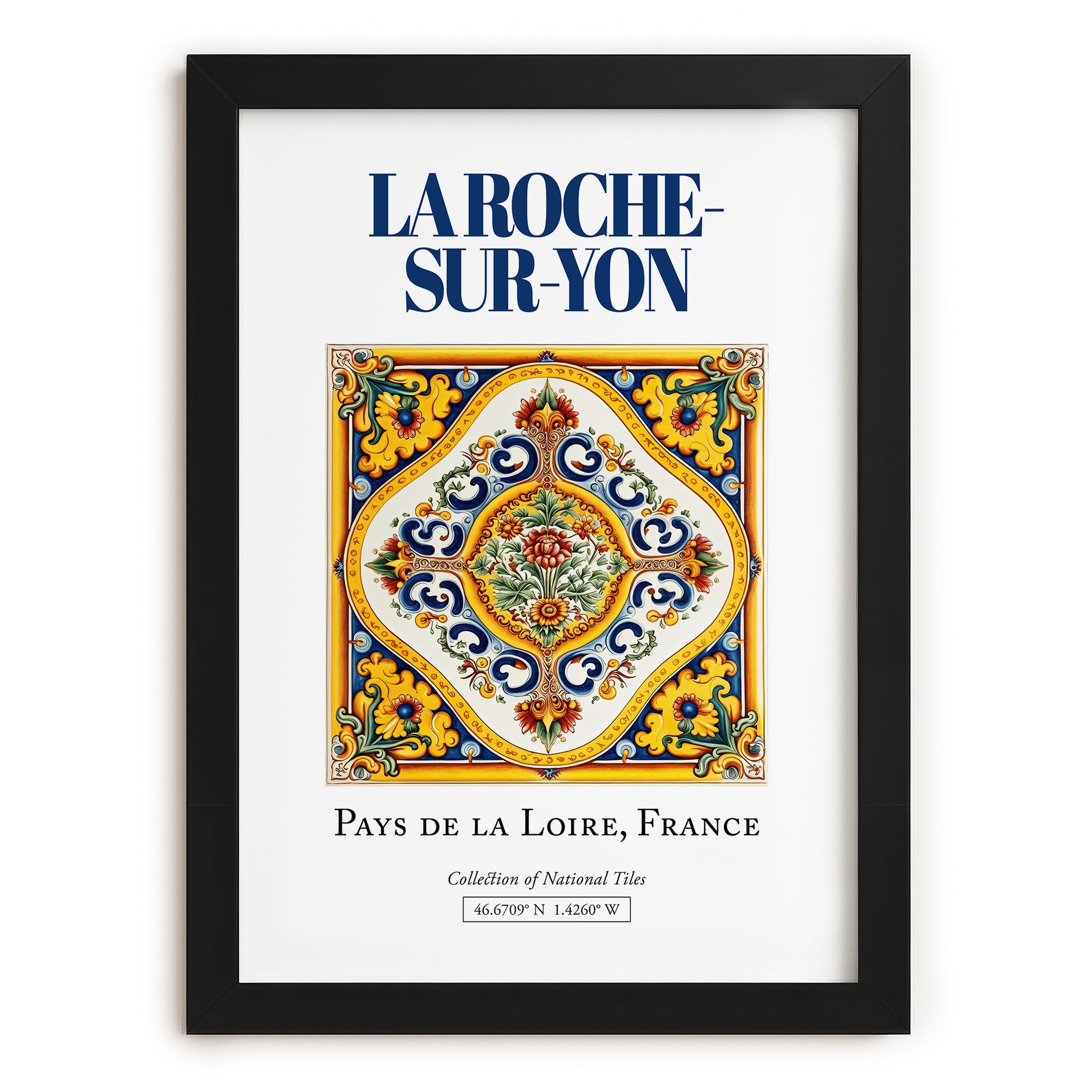 La Roche-sur-Yon, France – Wanderlust Wall Decor, in sleek black frame